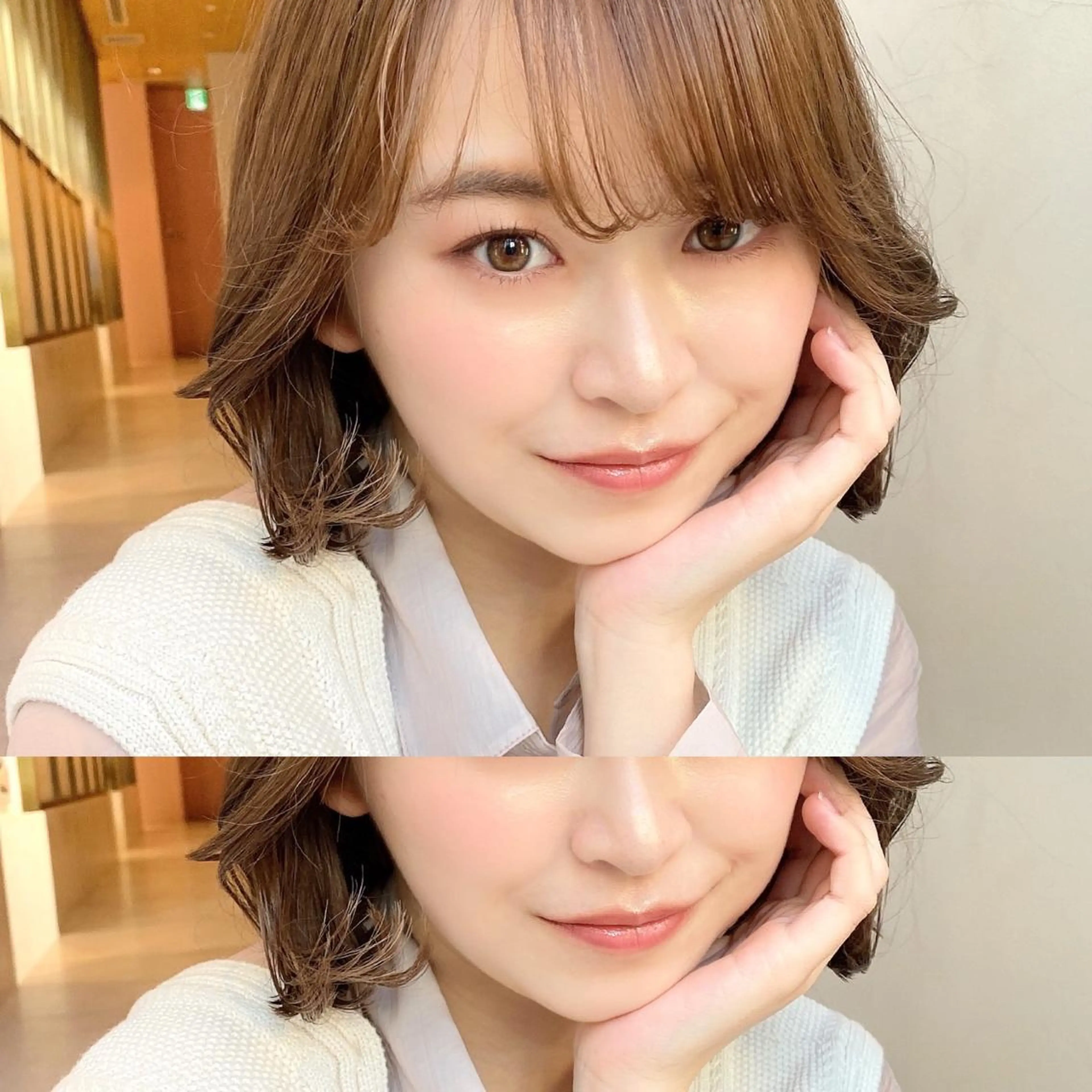 ミディアム 韓国くびれレイヤー 🇰🇷はづきのヘアスタイル