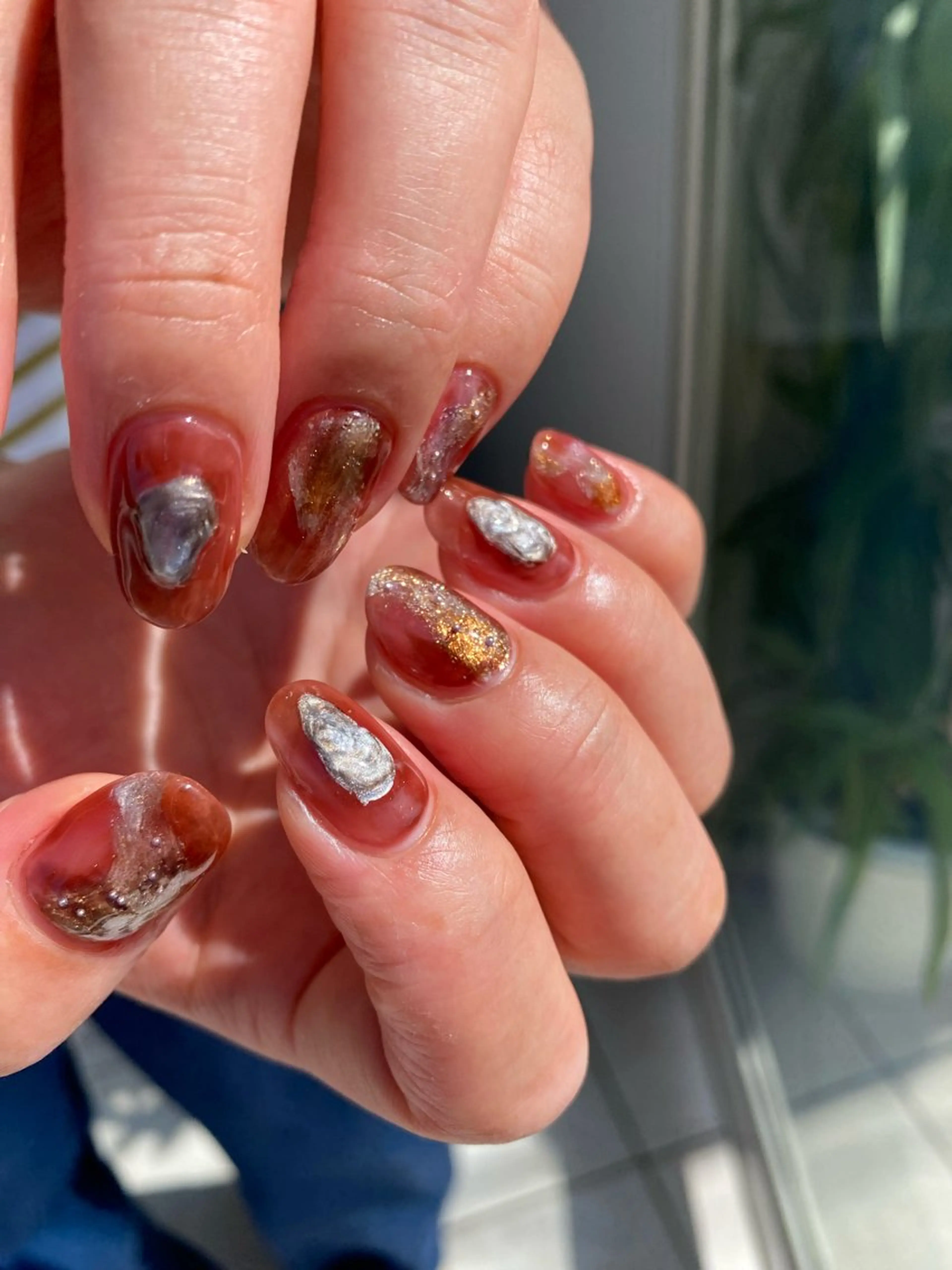 ネイル オーロラネイル マグネットネイル メンズネイル ニュアンスネイル シンプルネイル ハンドネイル 草加ニュアンスネイル 🌚hersのネイルデザイン