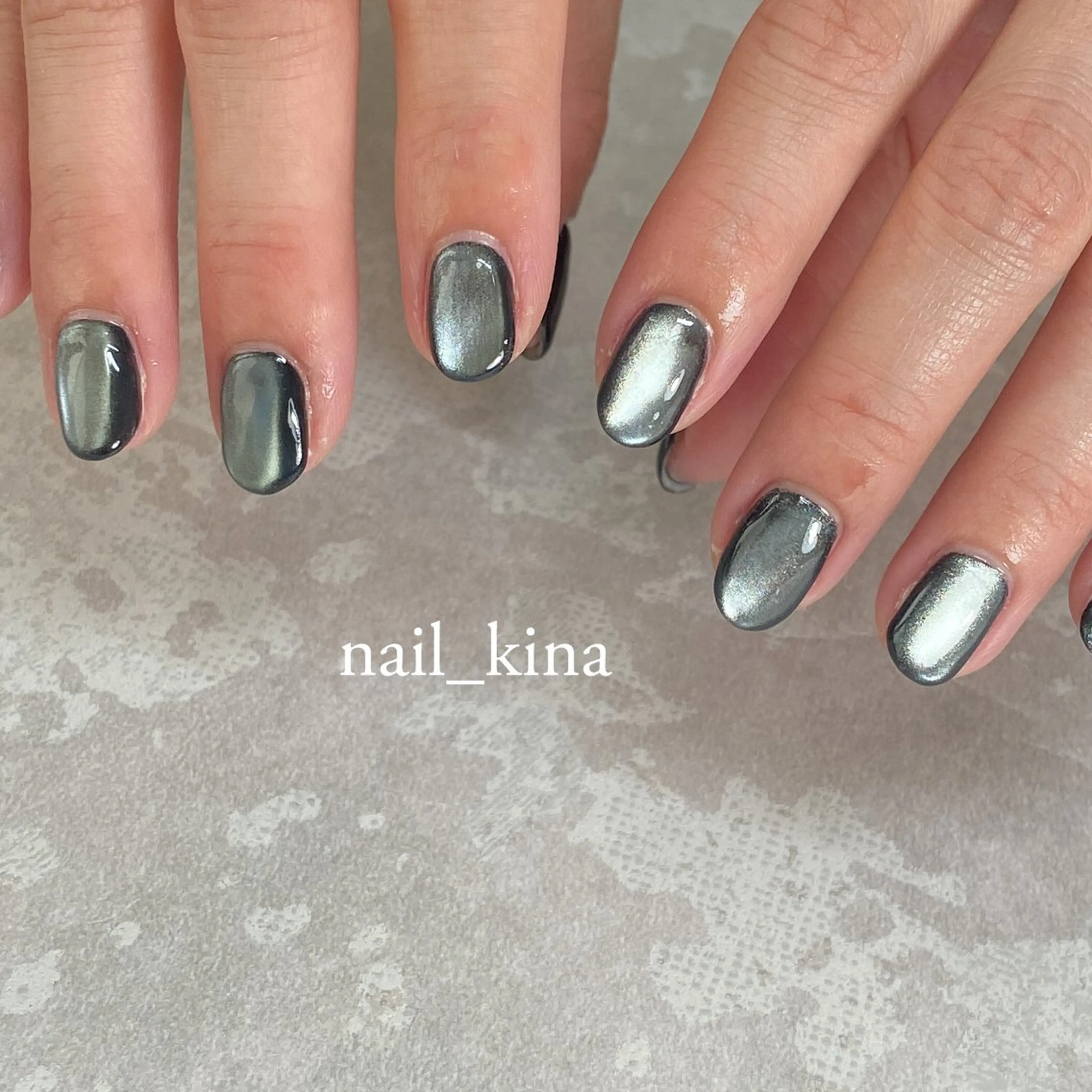 ネイル マグネットネイル ショートネイル nail_ kinaのネイルデザイン