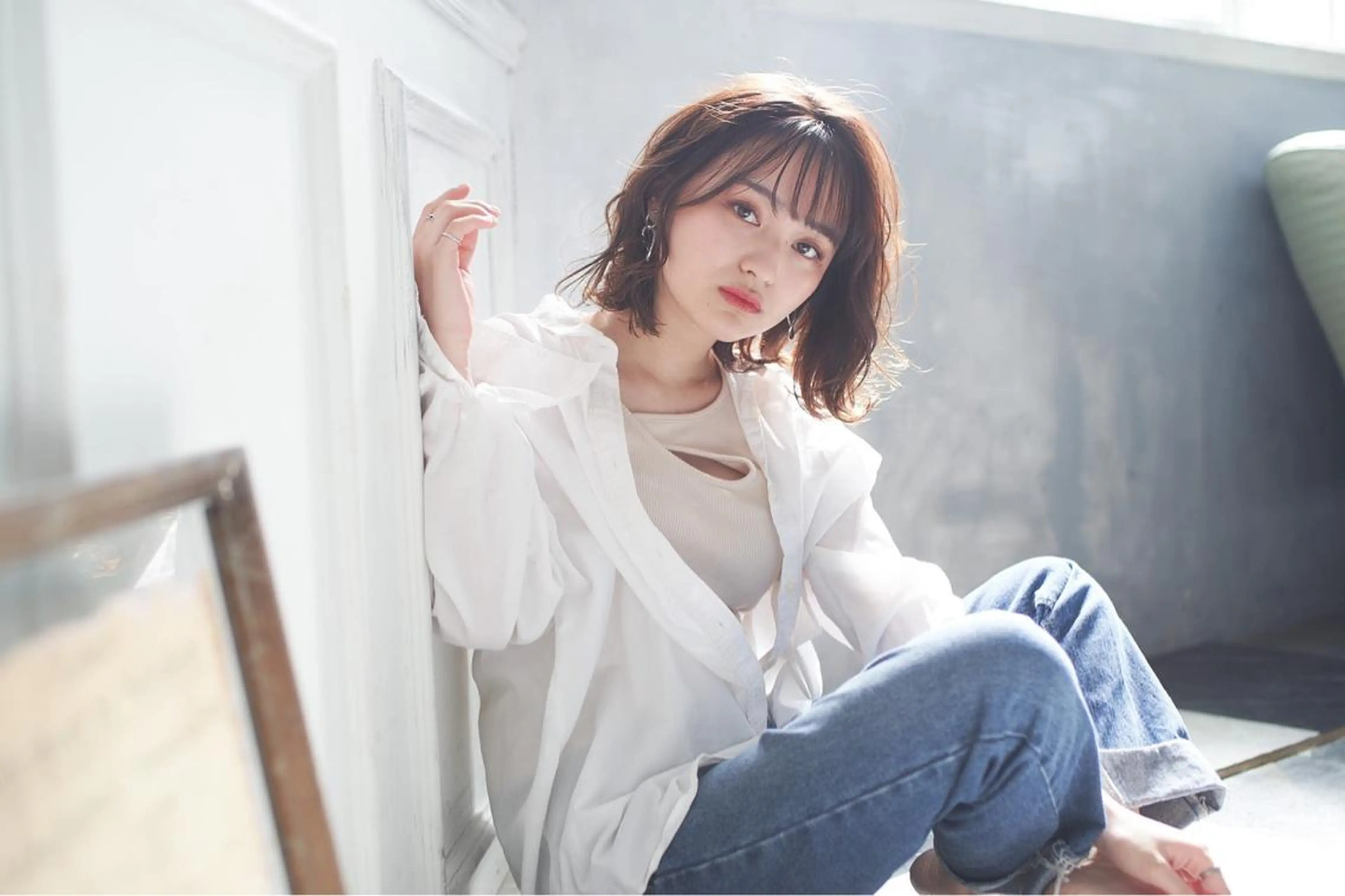 ミディアム 【髪質改善】 梅田　聡のヘアスタイル