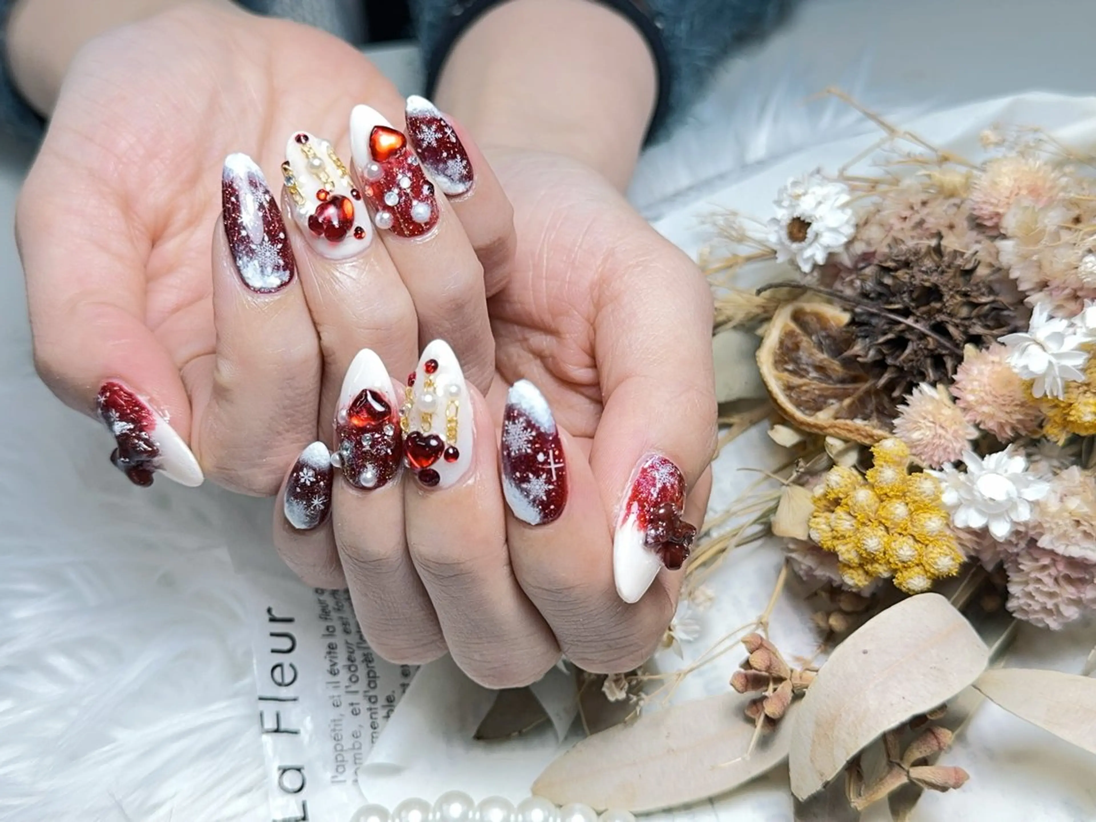 ネイル 長さ出し フレンチネイル ジェルネイル ガラスフレンチ 韓国ネイル ハンドネイル ハンドケア For U nail スカルプ専門店のネイルデザイン