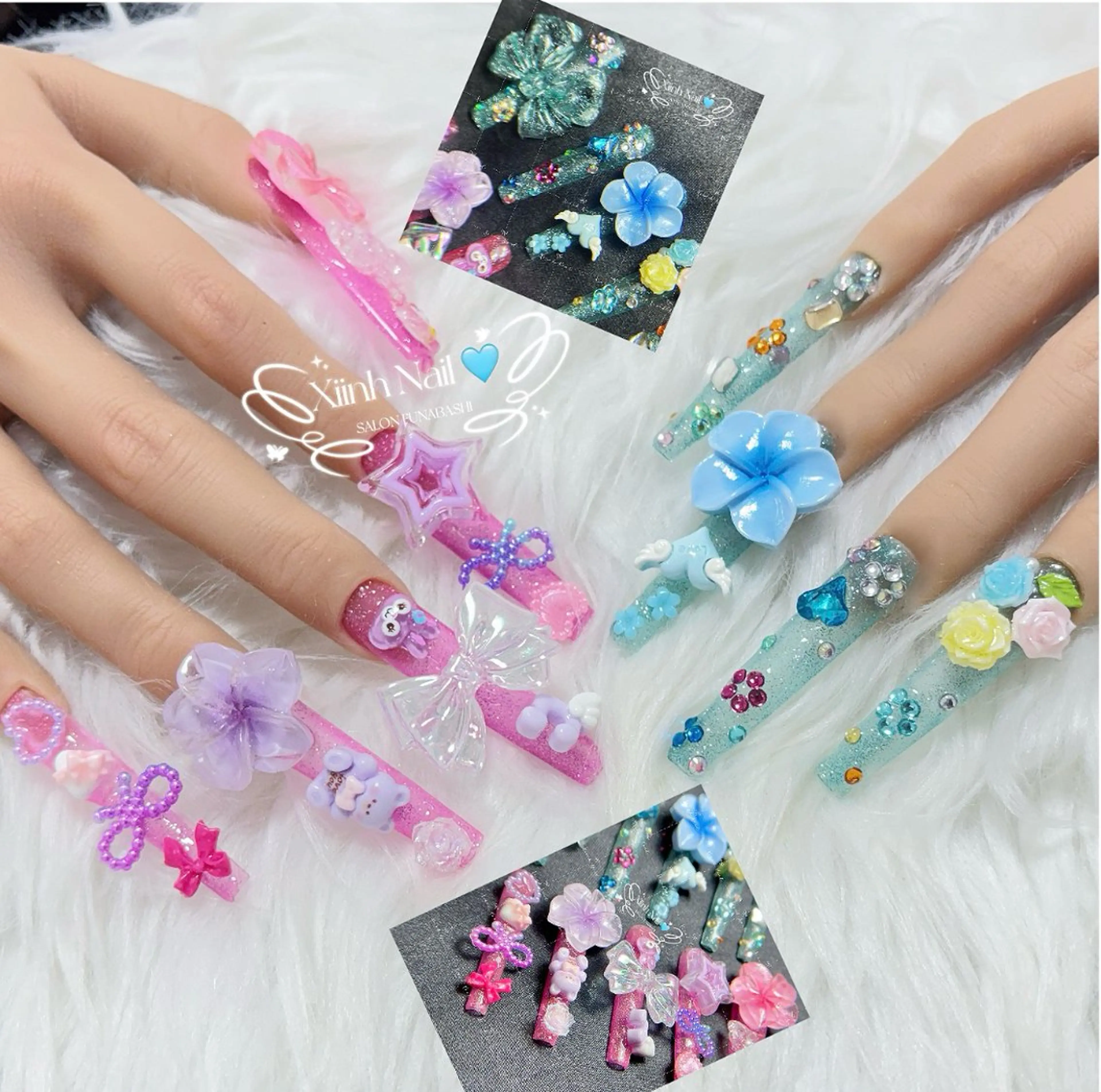 ネイル チークネイル 桜ネイル 長さ出し フットネイル ジェルネイル ハンドネイル XIINH NAIL SALONのネイルデザイン