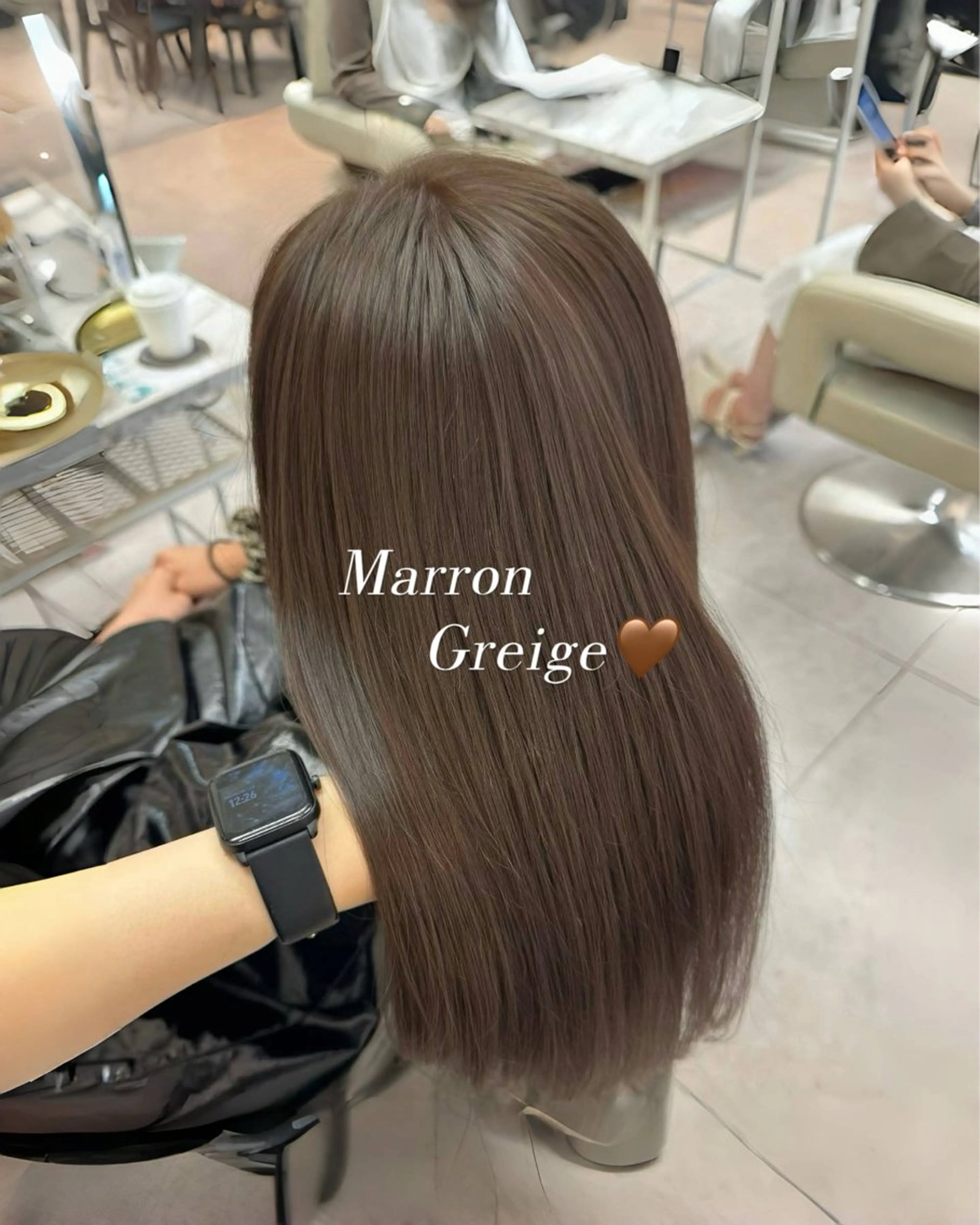 セミロング カラー ヘアカラー 🤍 韓国ヘア / INORI 🤍のヘアスタイル