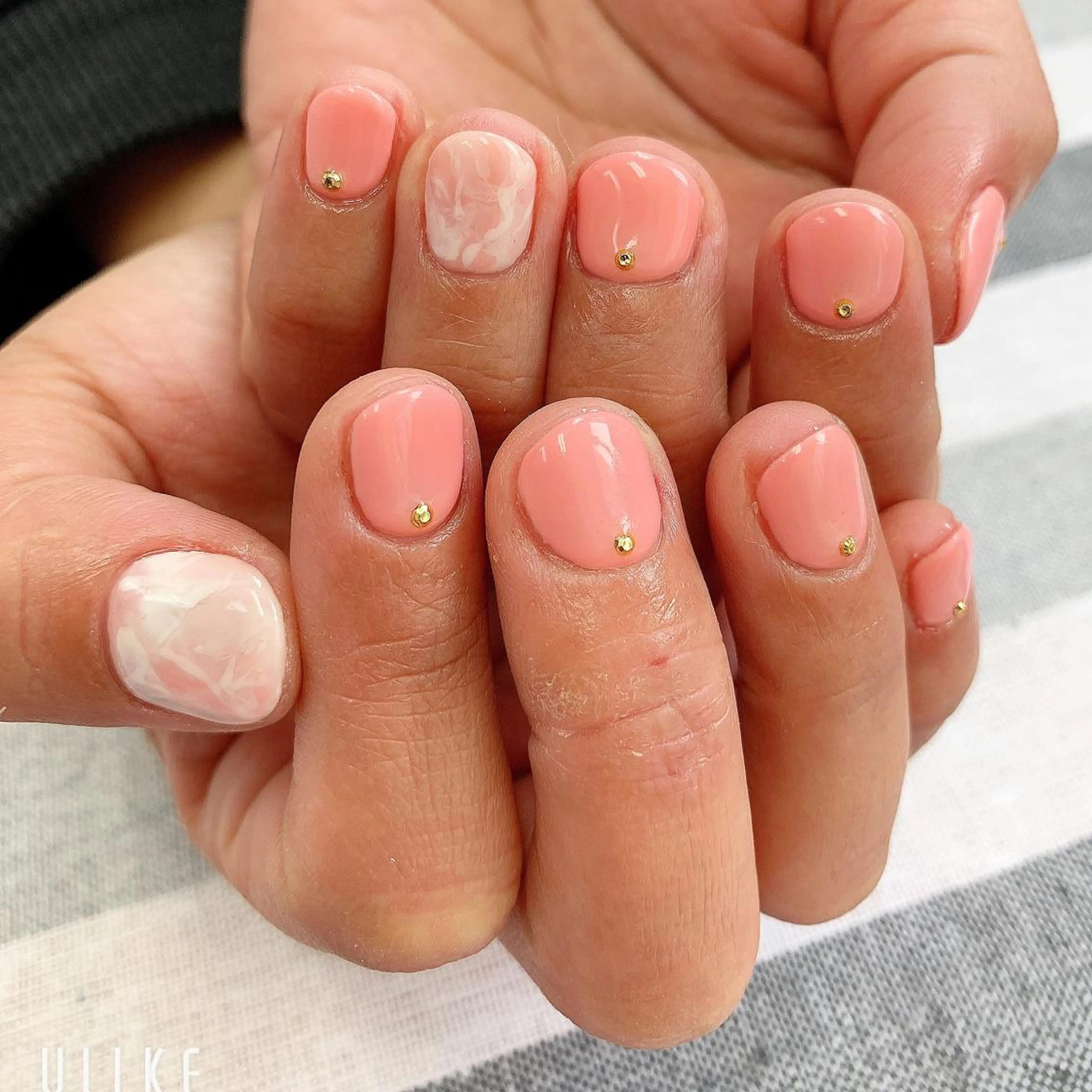 ネイル 大理石ネイル(マーブル) 春ネイル Munail サロン所属・むねいる nail salonのネイルデザイン