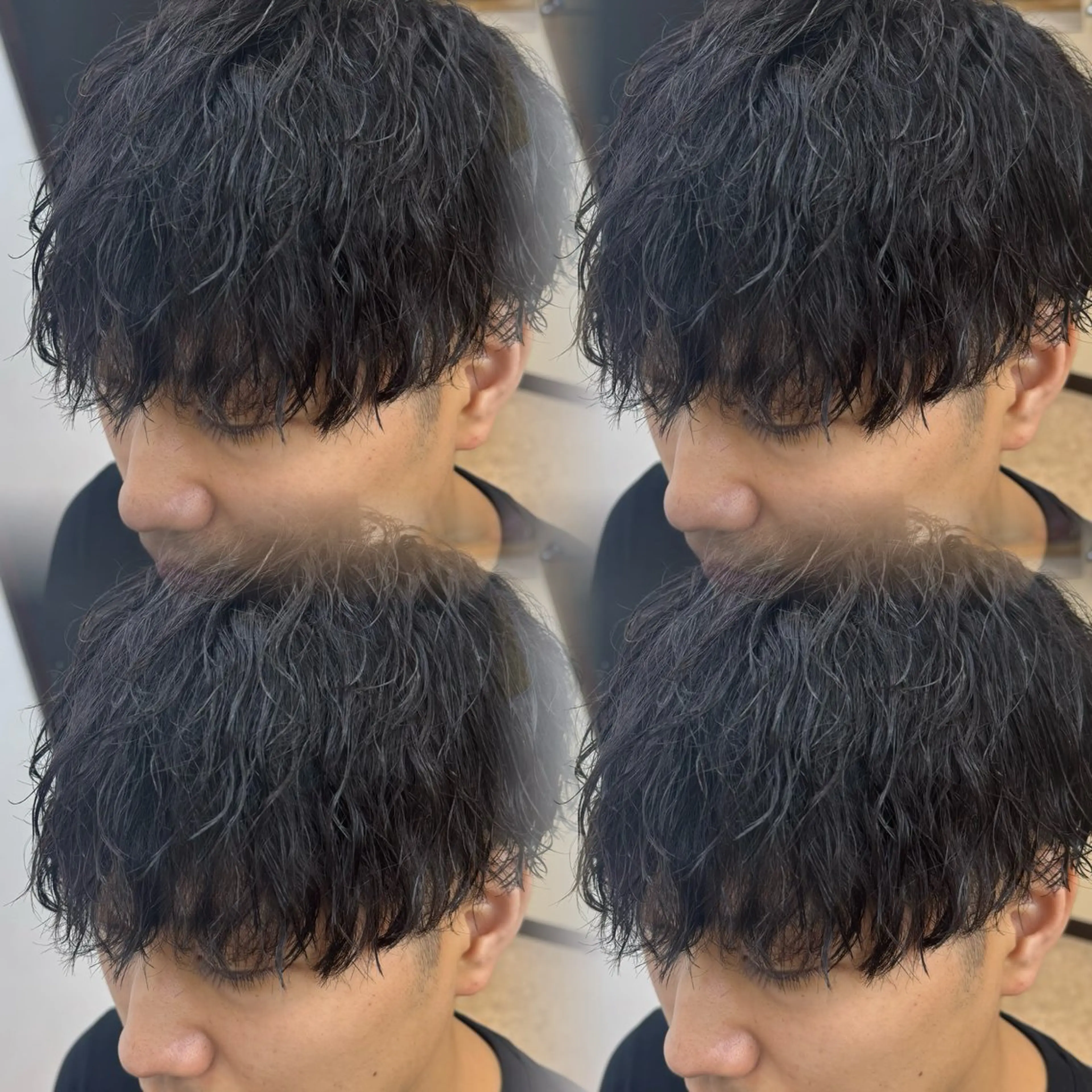 ミディアム メンズ マッシュ カット パーマ 焼津メンズパーマ特化 大石雄生のヘアスタイル