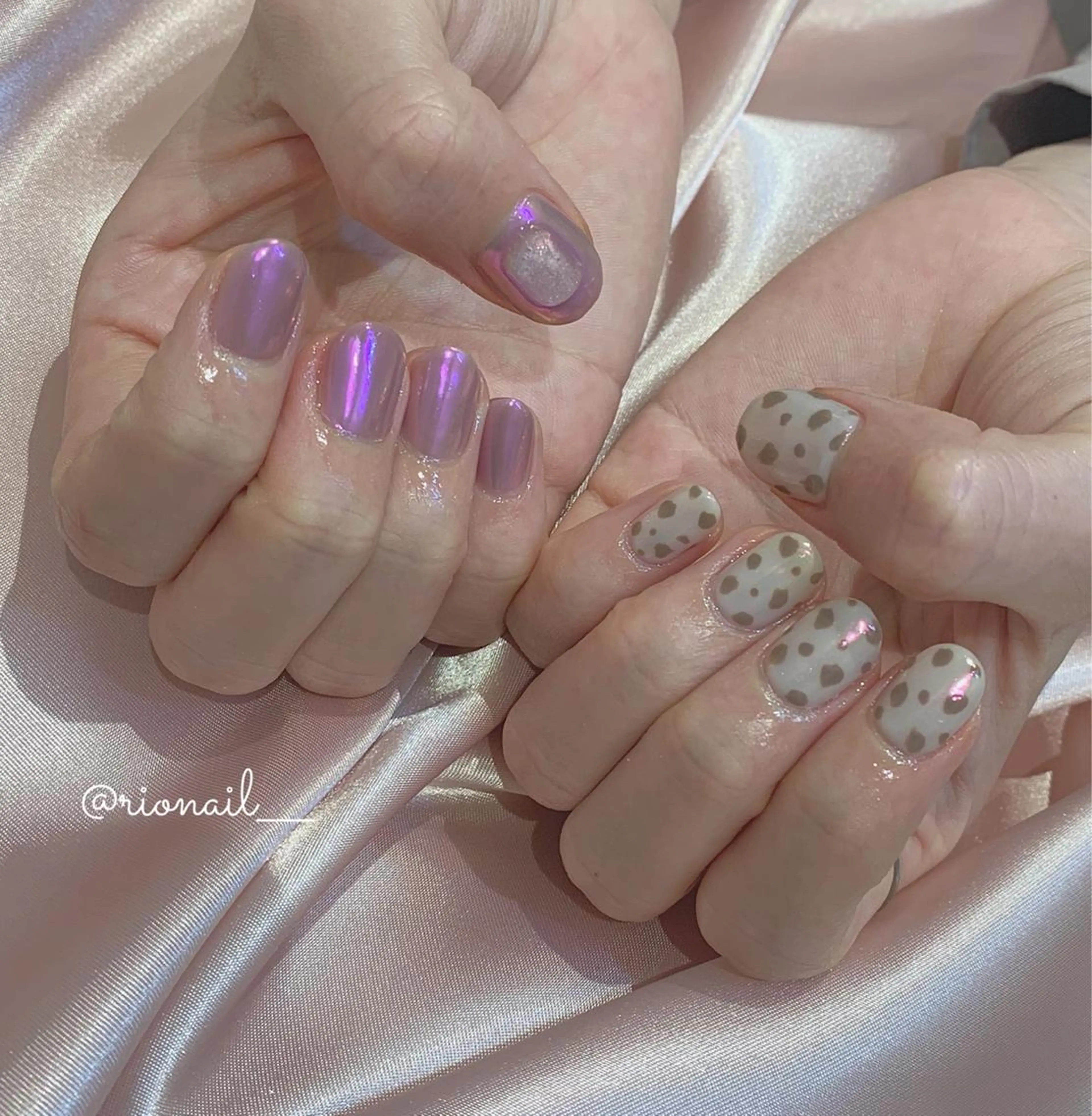 ネイル アートネイル 𝘙𝘪𝘰𝘯𝘢 ...🕯🤍のネイルデザイン