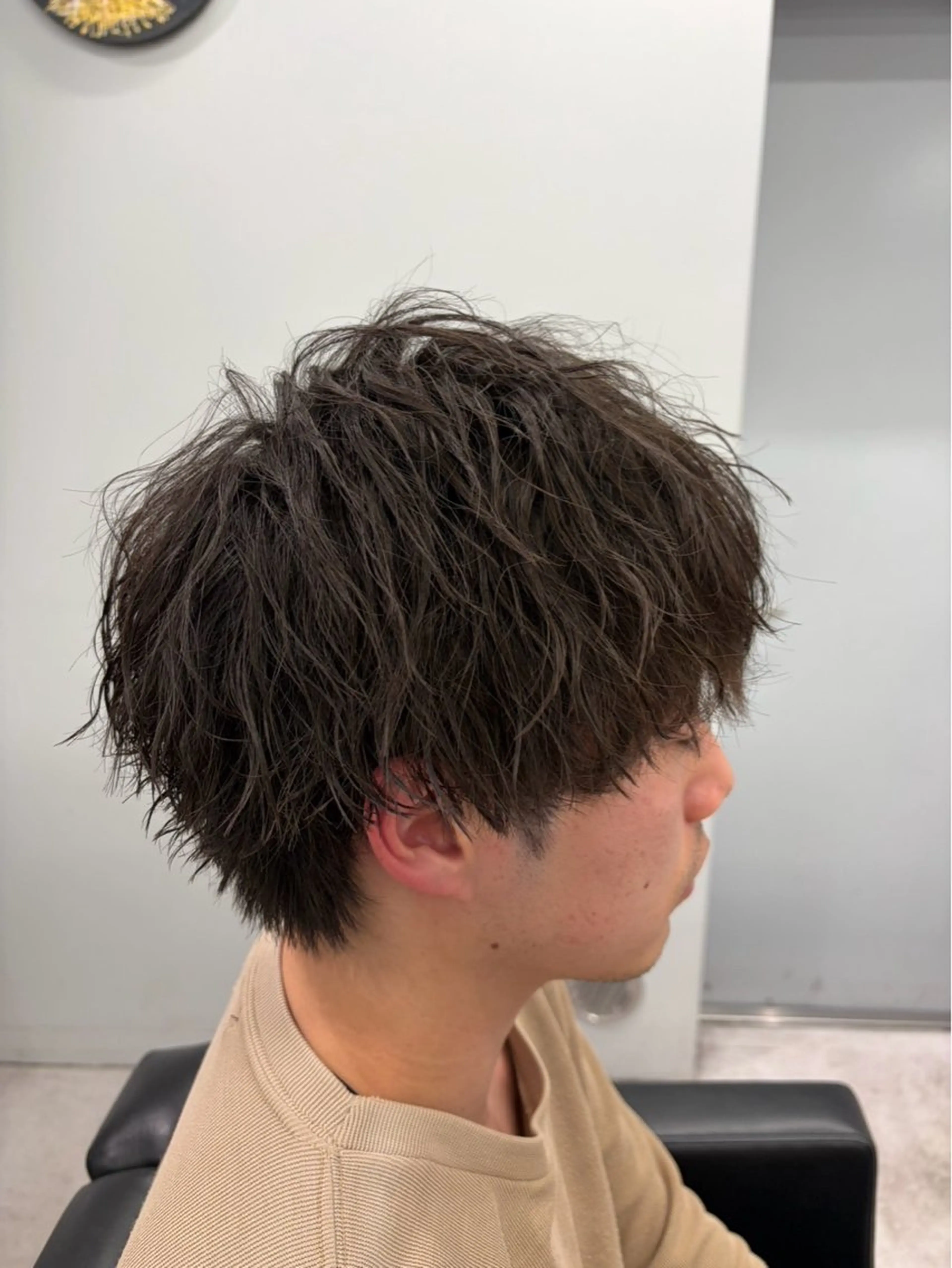 ミディアム パーマ メンズ 北千住No1 二田健吾‼️のヘアスタイル