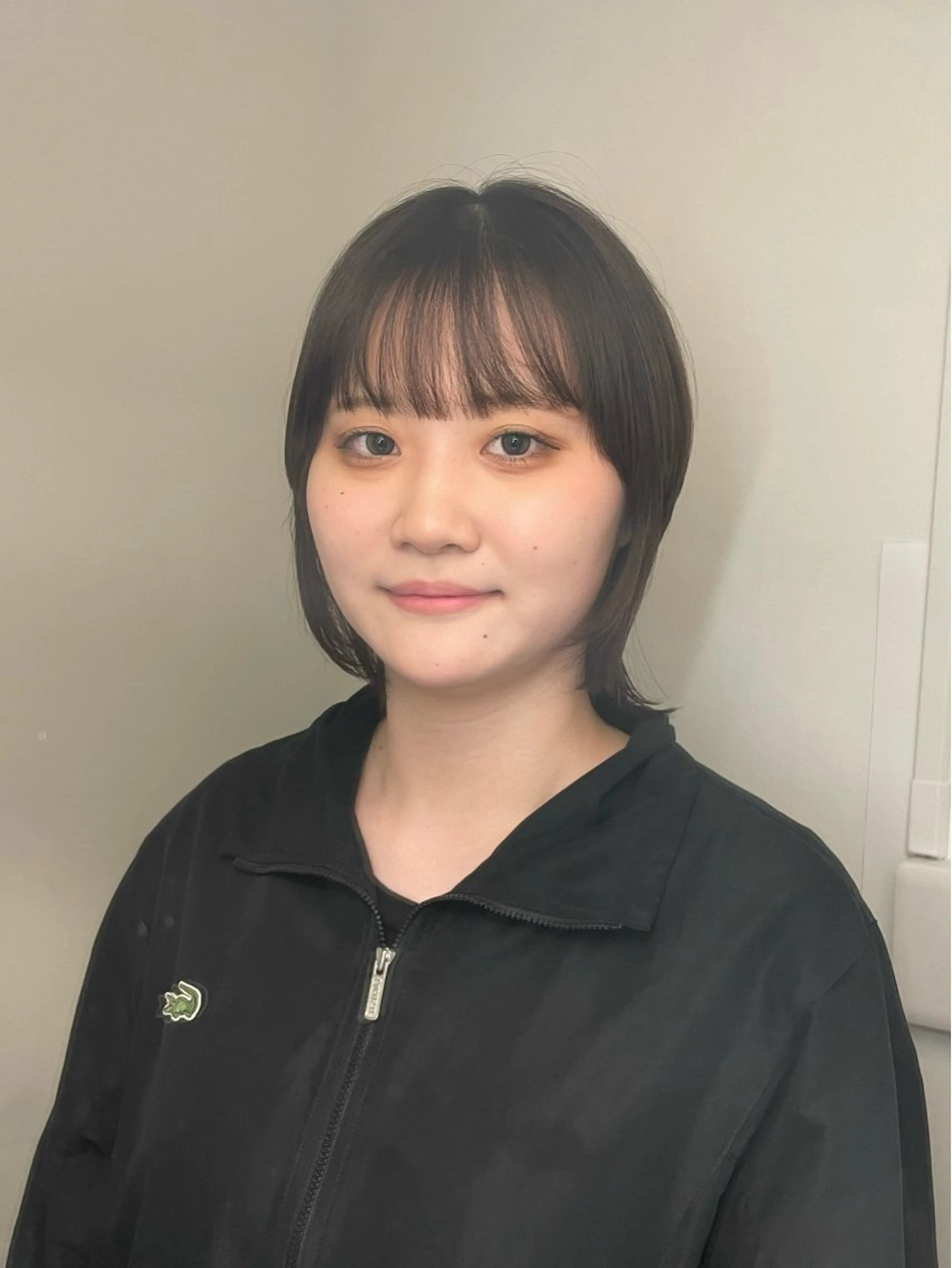 ミディアム ハッシュカット カット yu-kaハッシュ カット/韓国レイヤーのヘアスタイル