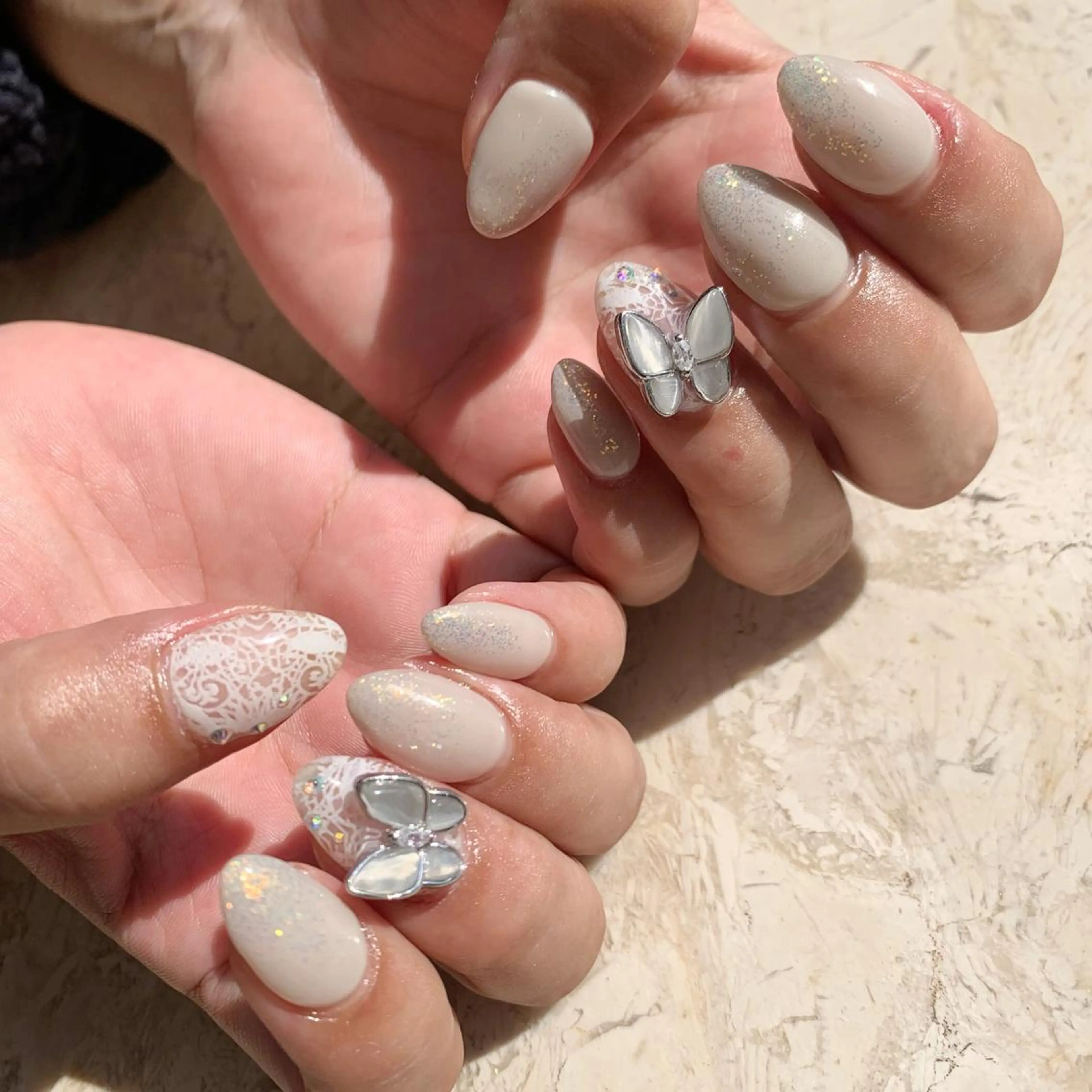 ネイル アートネイル ジェルネイル 韓国ネイル レース マグネットネイル ハンドネイル フットネイル nail salon mieux(ミュー)のマツエク・マツパデザイン