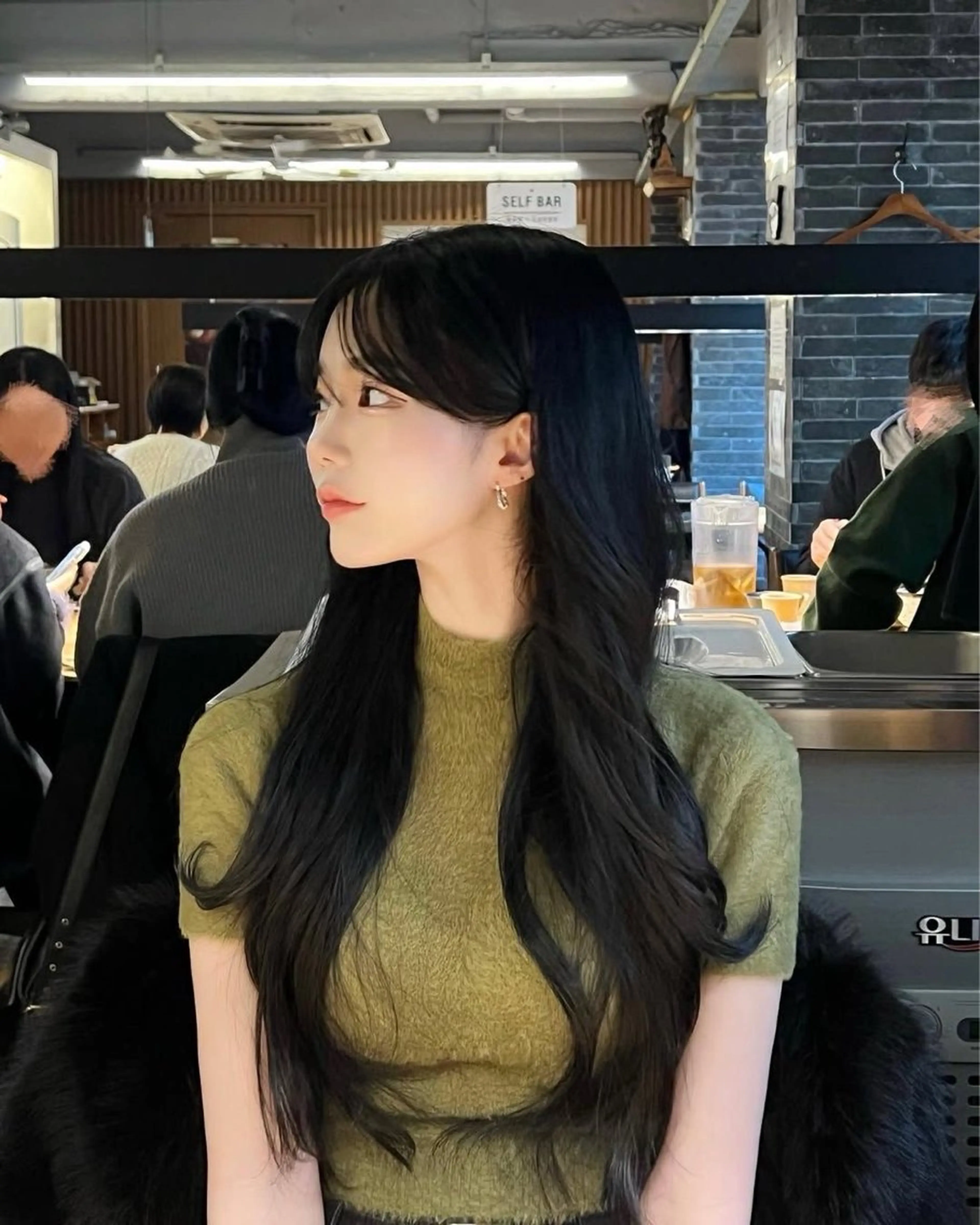 ロング カット ヘアカラー トリートメント 莉乃/縮毛矯正/髪質 改善/艶カラーのヘアスタイル