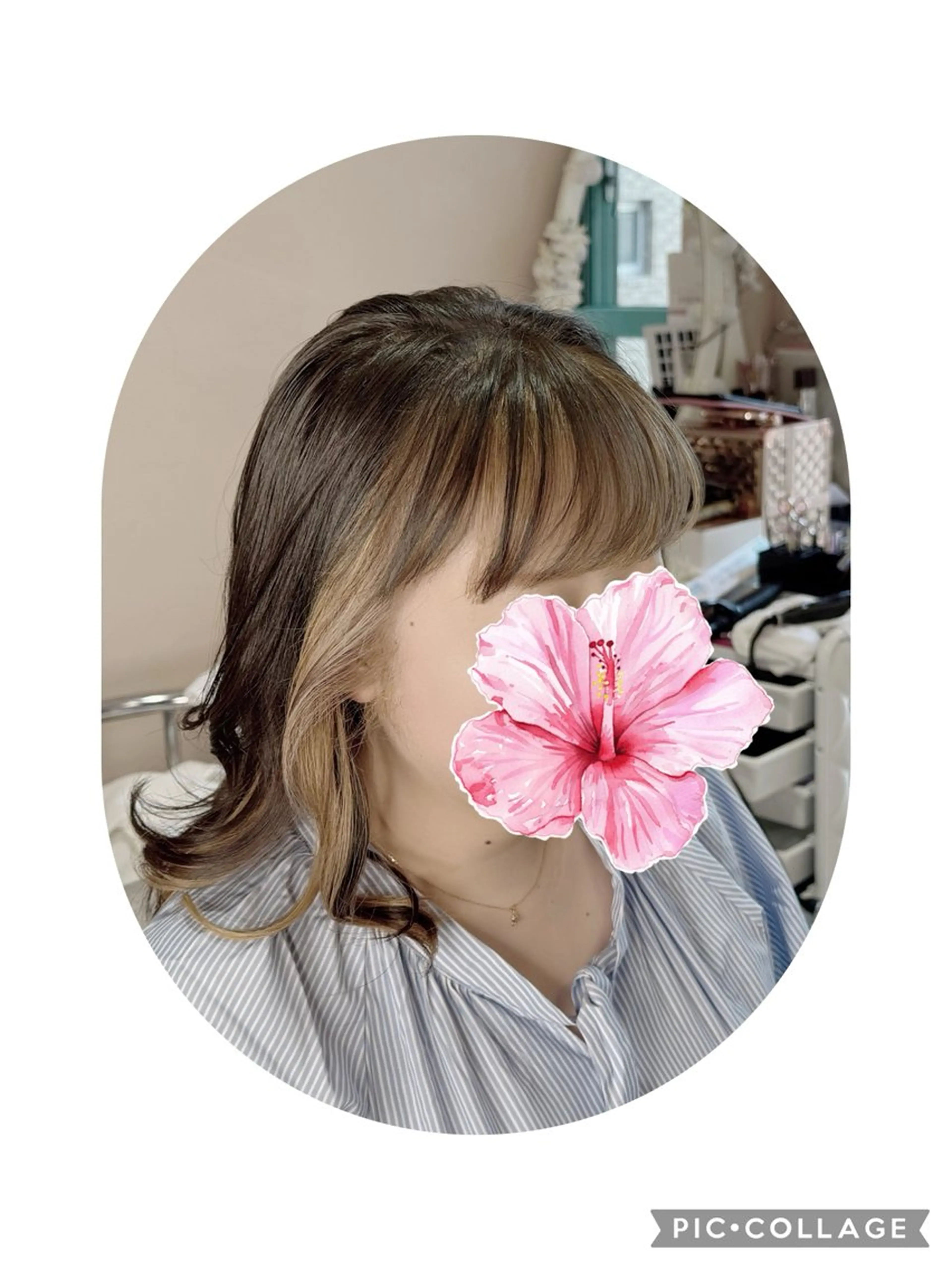 ミディアム 磯部 彩のヘアスタイル