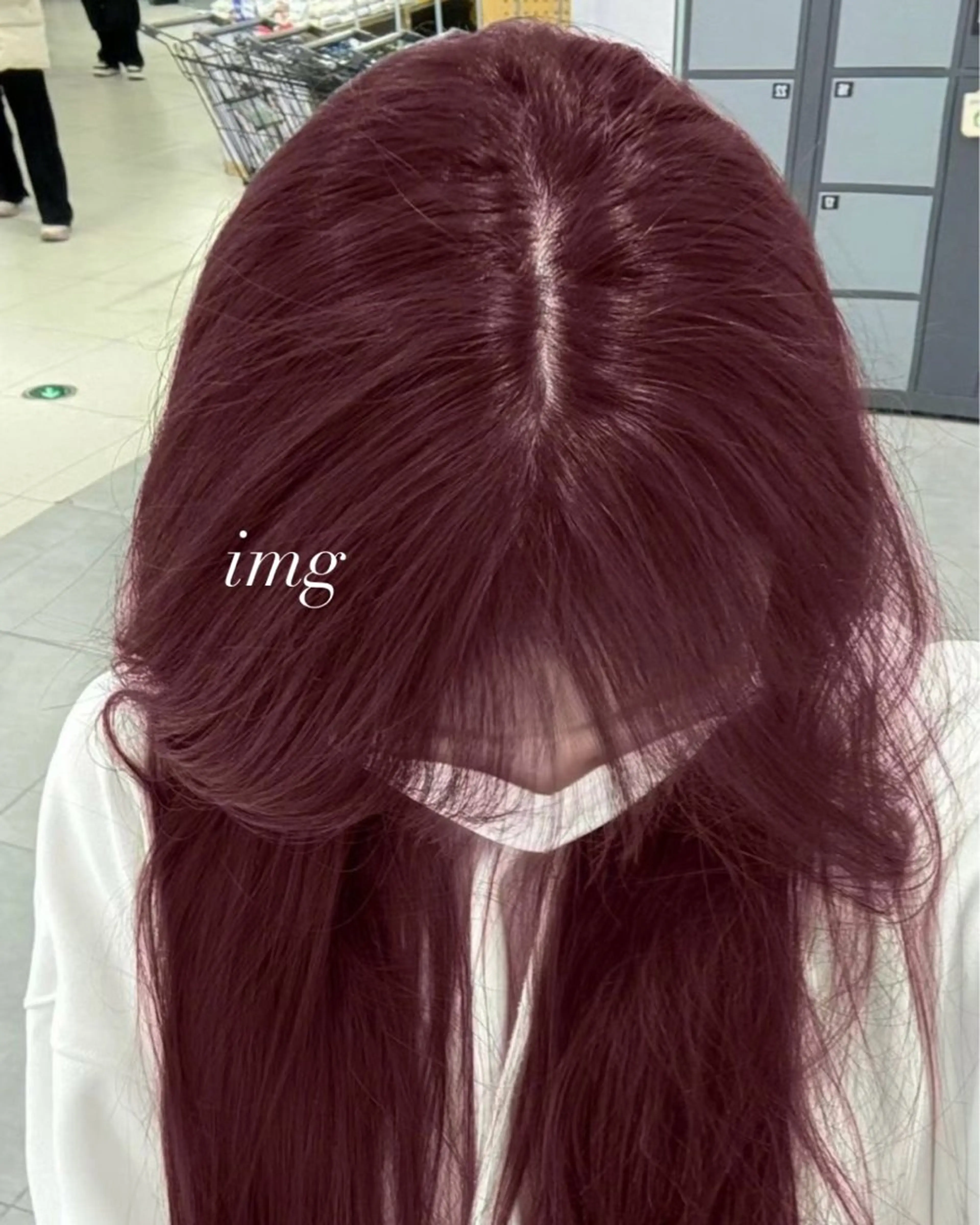 ロング カラー ヘアカラー トリートメント ヘッドスパ 艶モテ・韓国スタイル 🤍りんのヘアスタイル