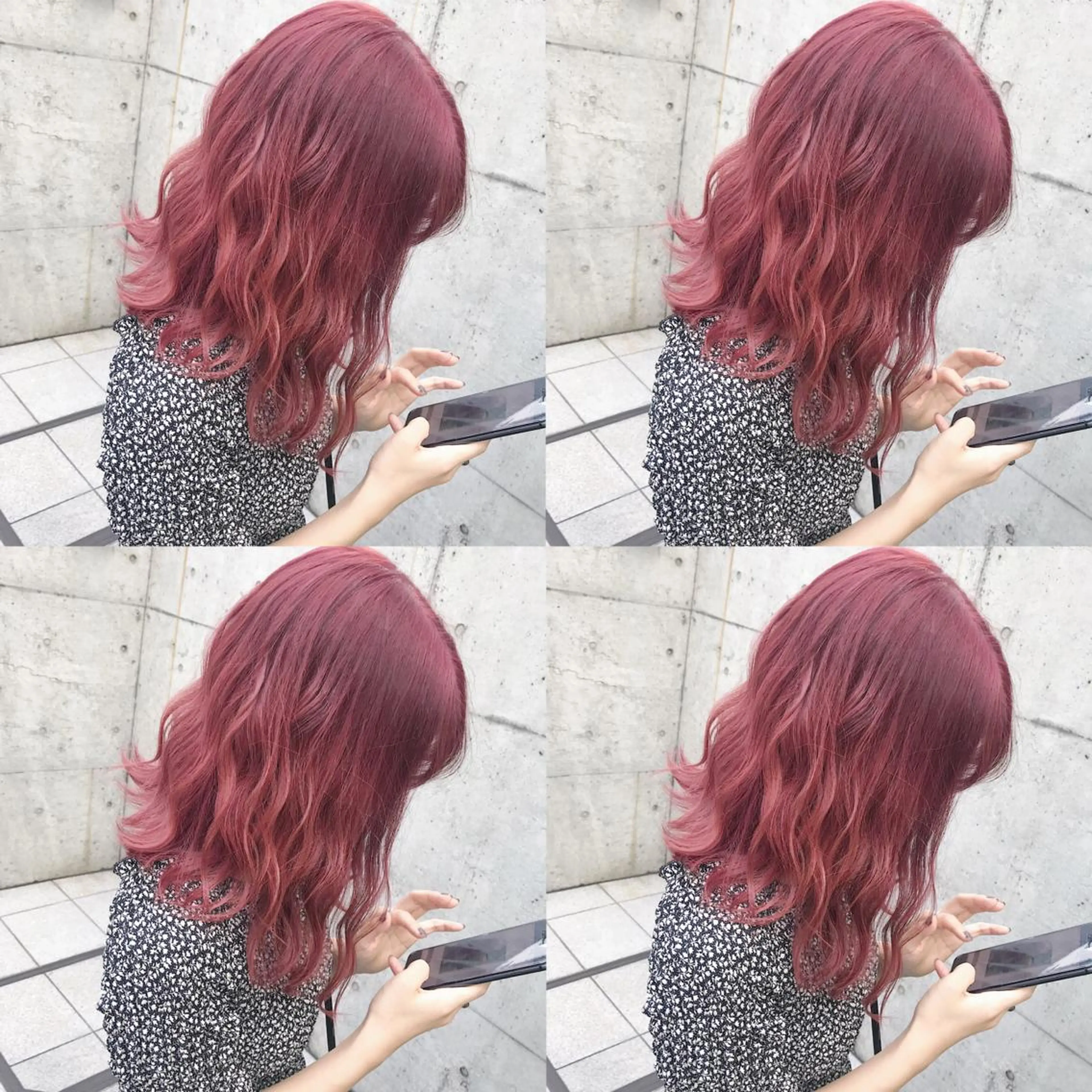 ミディアム カラー ヘアアレンジ ヘアカラー トリートメント TAKUMAブリーチ /切りっぱなし🪽のヘアスタイル