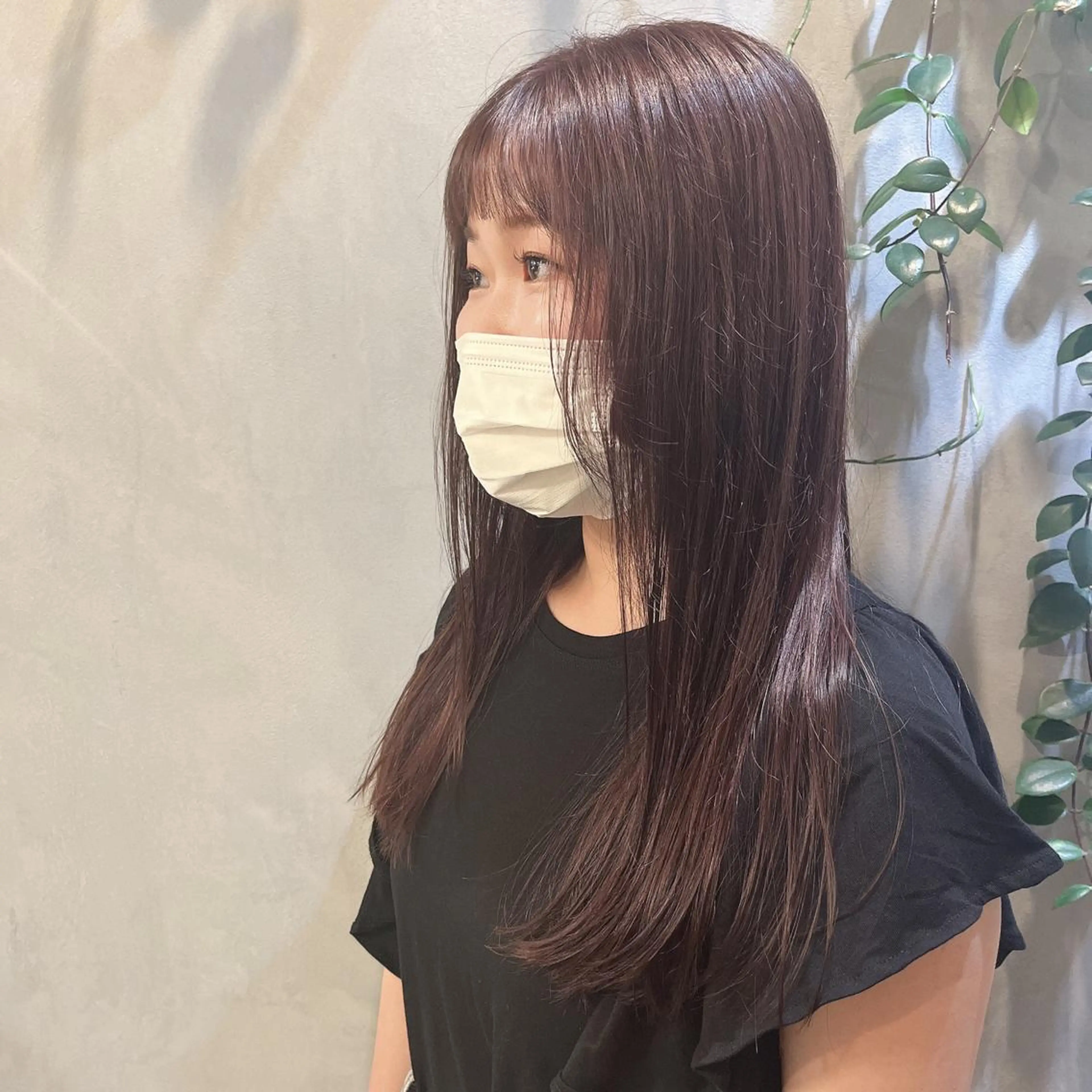 ロング カラー ブラウンカラー ピンクカラー ピンクブラウン ヘアカラー トリートメント ヘッドスパ CAMERA所属・井手 咲乃のヘアスタイル