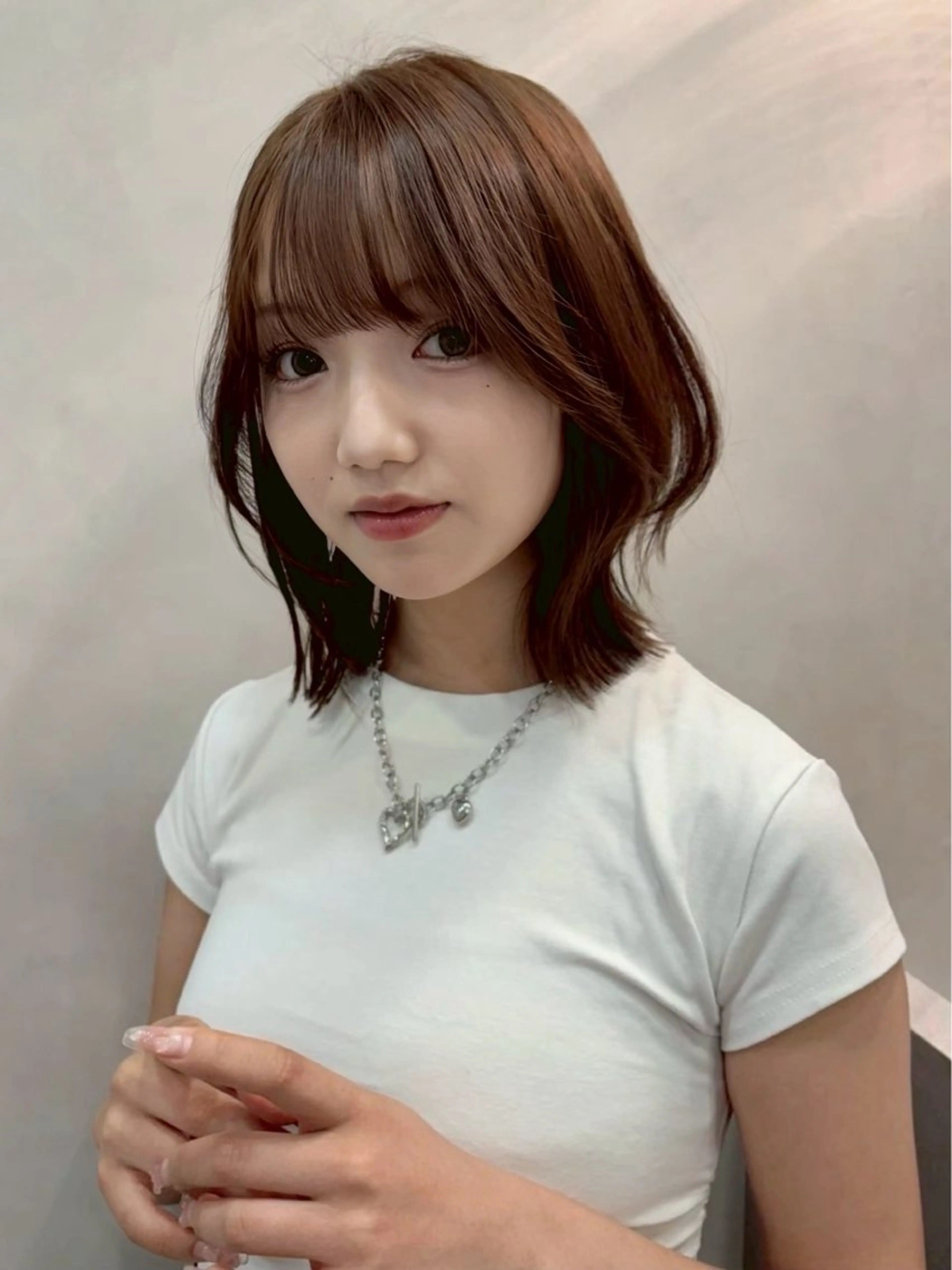 ミディアム 🎀ゆうな/艶髪/ 透明感カラー🎀のヘアスタイル