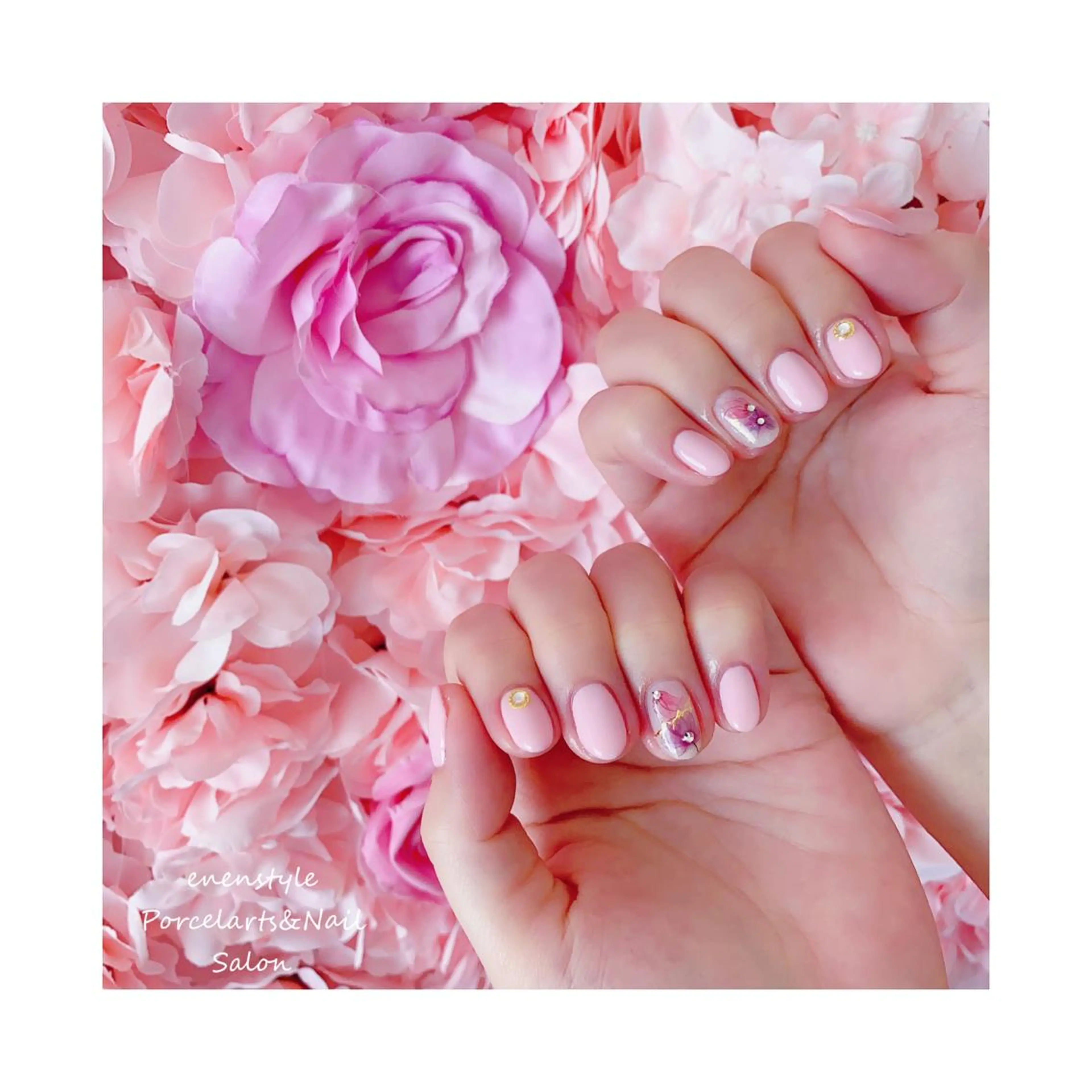 ミディアム ネイル ハンドネイル 👑enen style👑のネイルデザイン