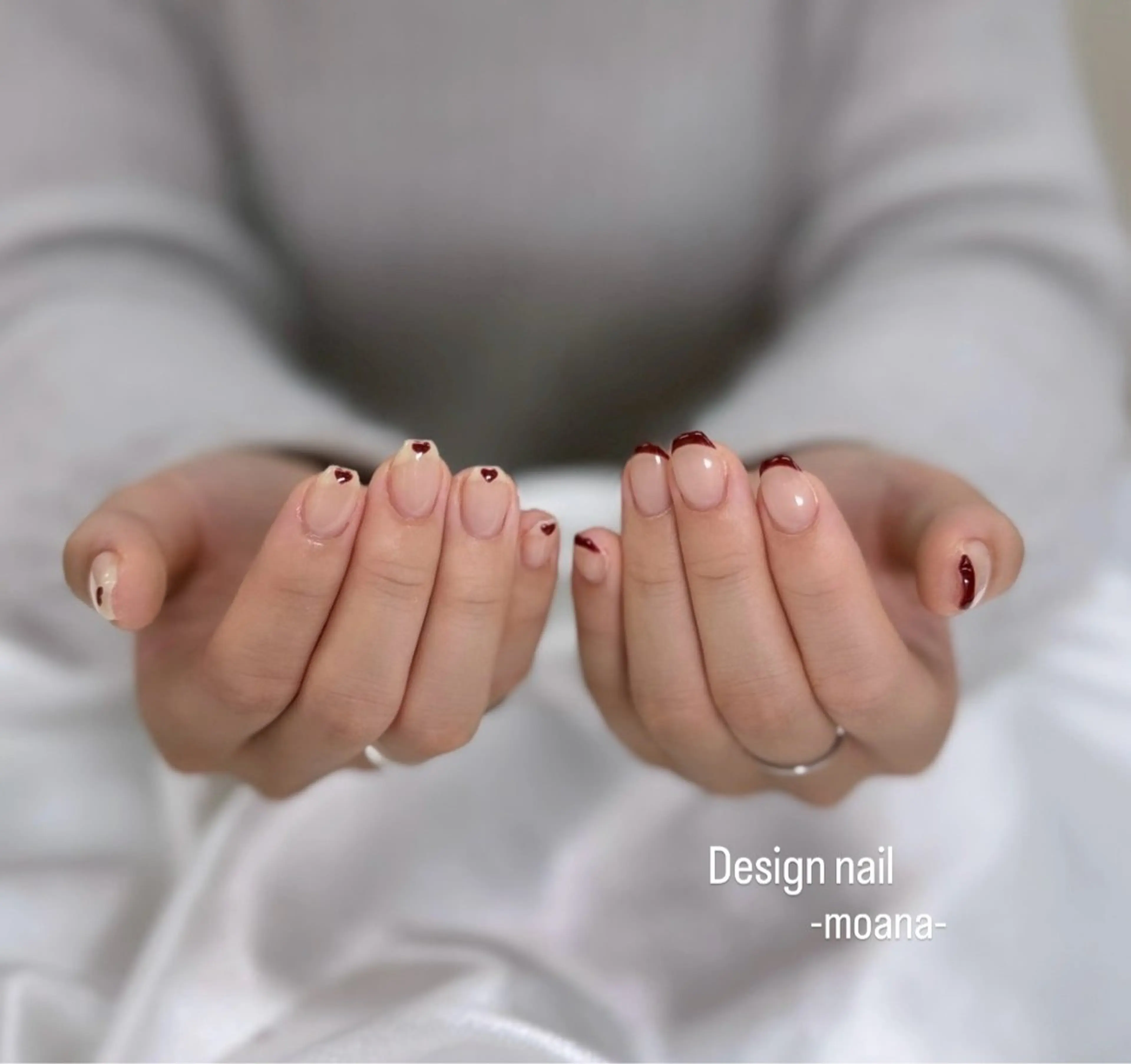 ネイル フレンチネイル 韓国ネイル オフィスネイル シンプルネイル ワンホンネイル MoanaNail Manamiのネイルデザイン