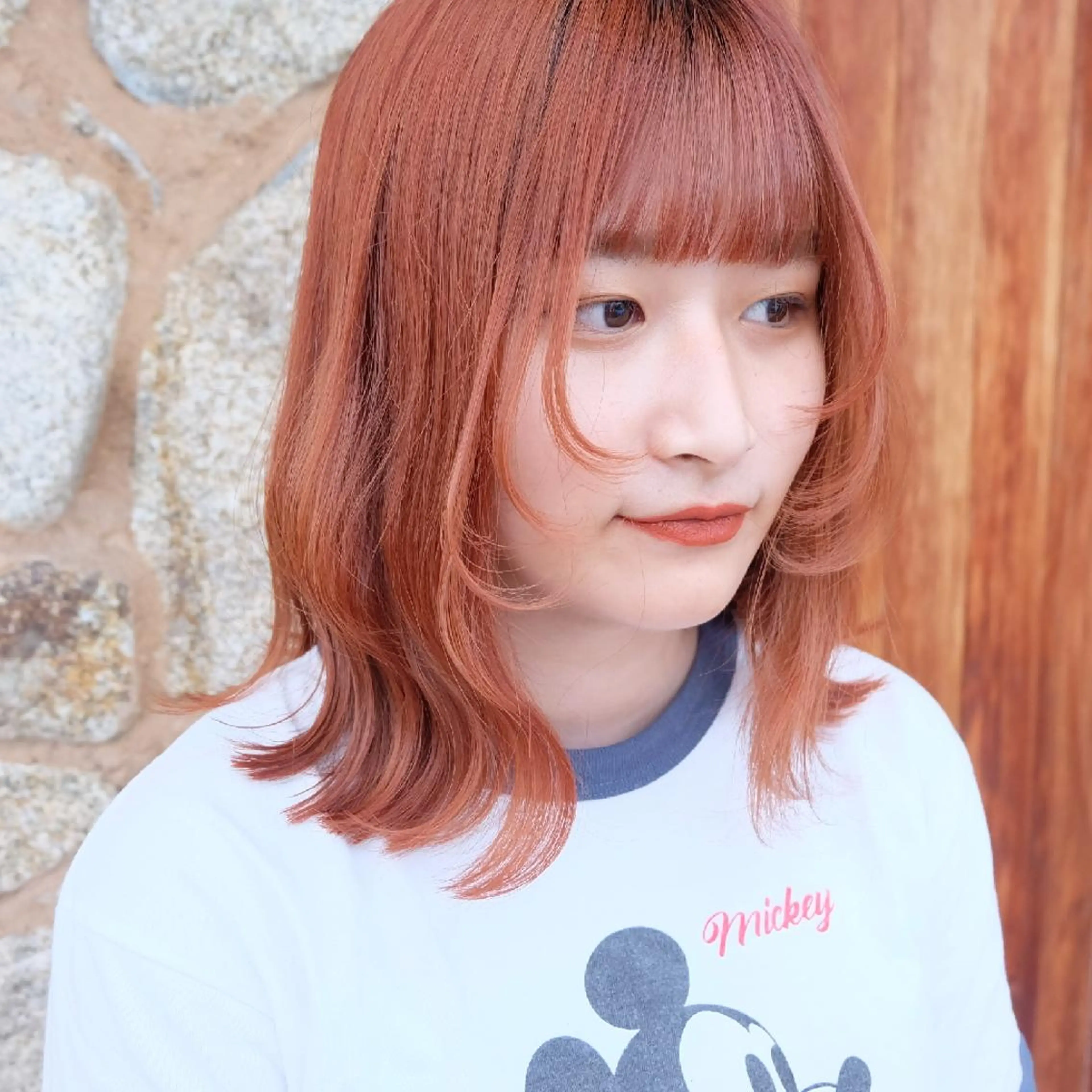 ミディアム カラー ブラウンカラー オレンジ オレンジブラウン ボブ 顔周りカット ara (荒武梨香)  のその他イメージ