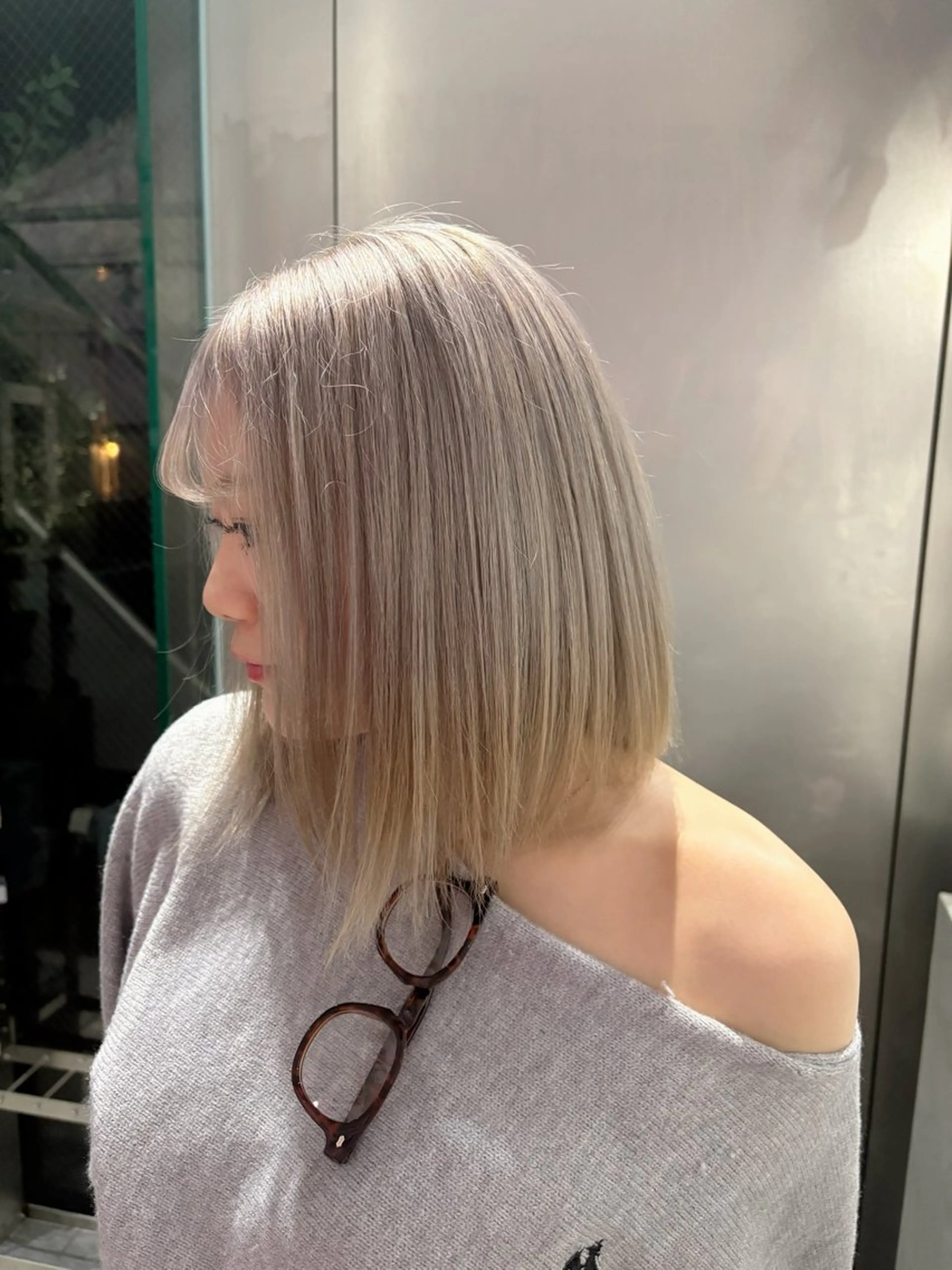 ミディアム カラー ブリーチ ハイトーンカラー 【CHERIE】天神 大名サロン💫りんのヘアスタイル