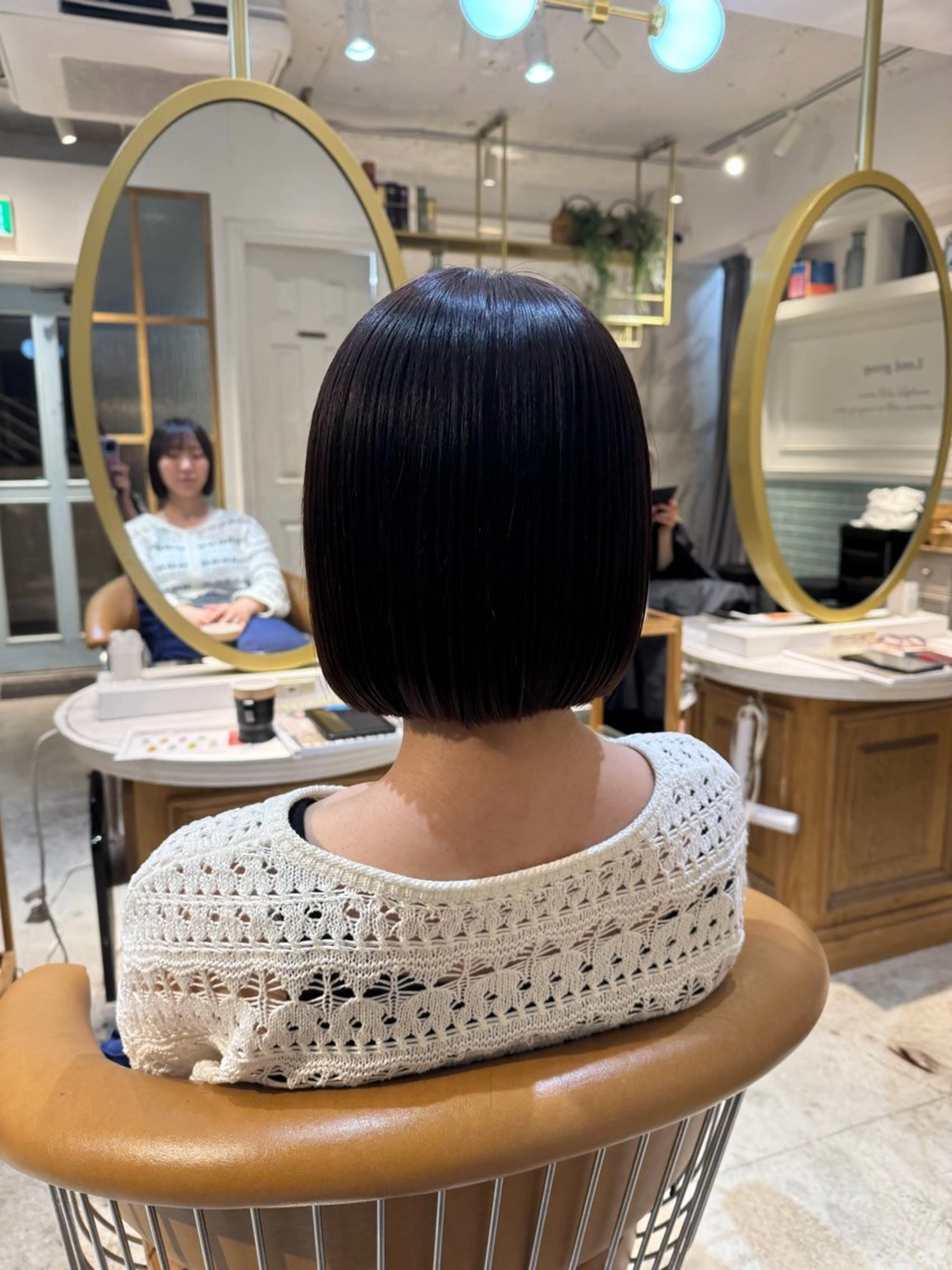 ミディアム ボブ 髪質改善 縮毛矯正 カット ヘアカラー トリートメント ヘアセット 髪質改善/ボブ /韓国/erikoのヘアスタイル