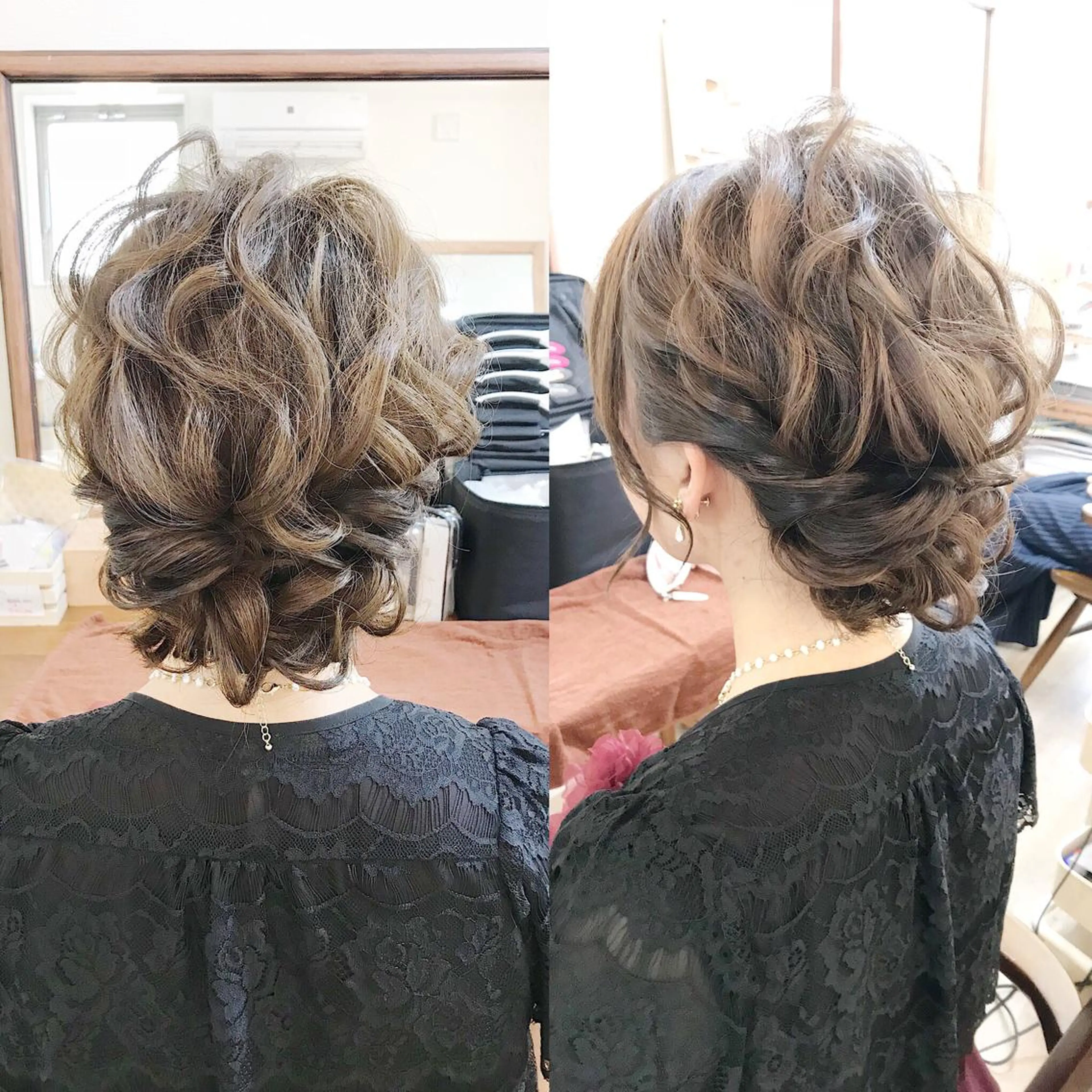 セミロング ヘアアレンジ 早朝✨ヘアセット 着付け/清水玲歌のヘアスタイル