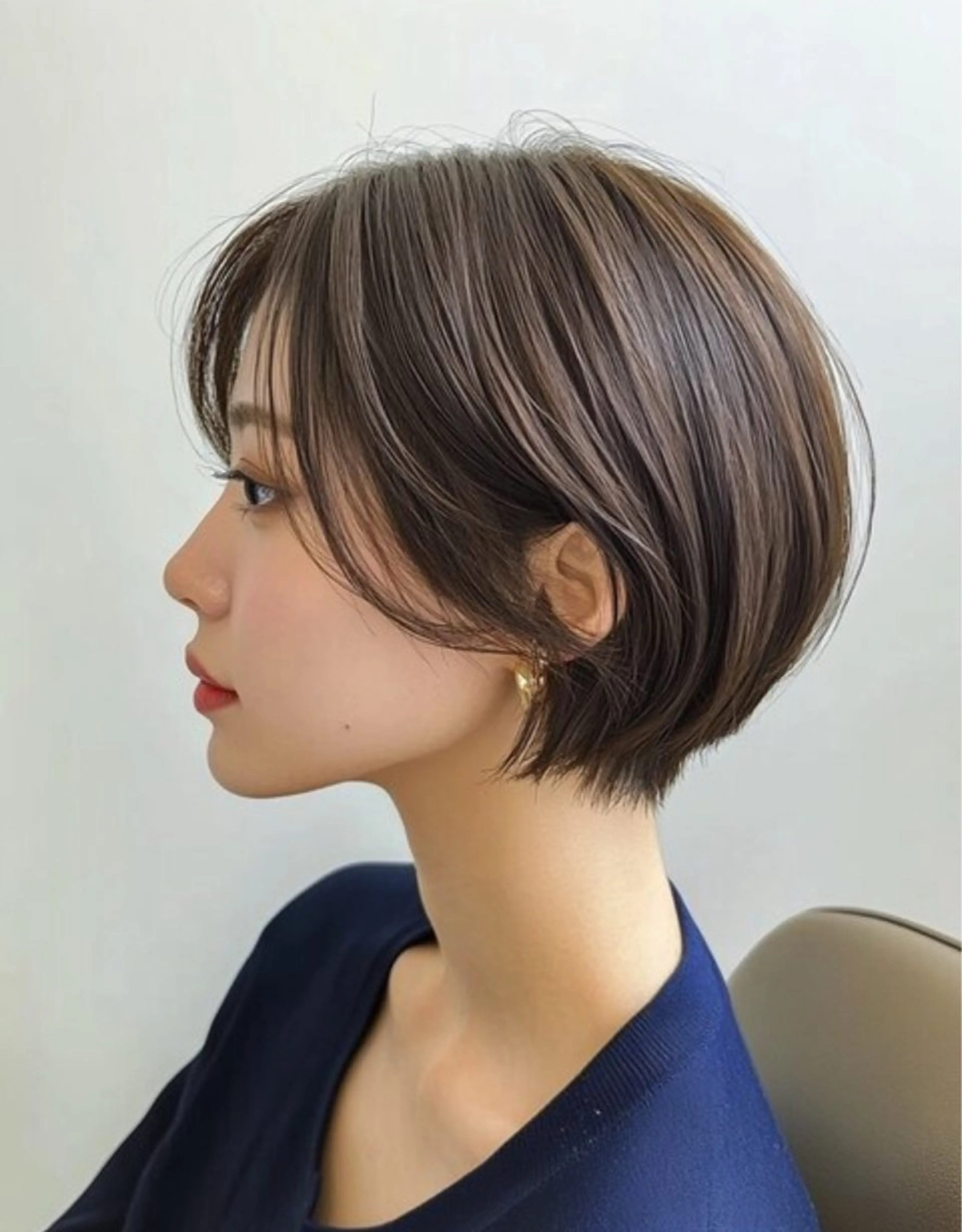 ショート カラー カット ヘアカラー トリートメント レイヤー×顔周 り×髪質改善/MIUのヘアスタイル