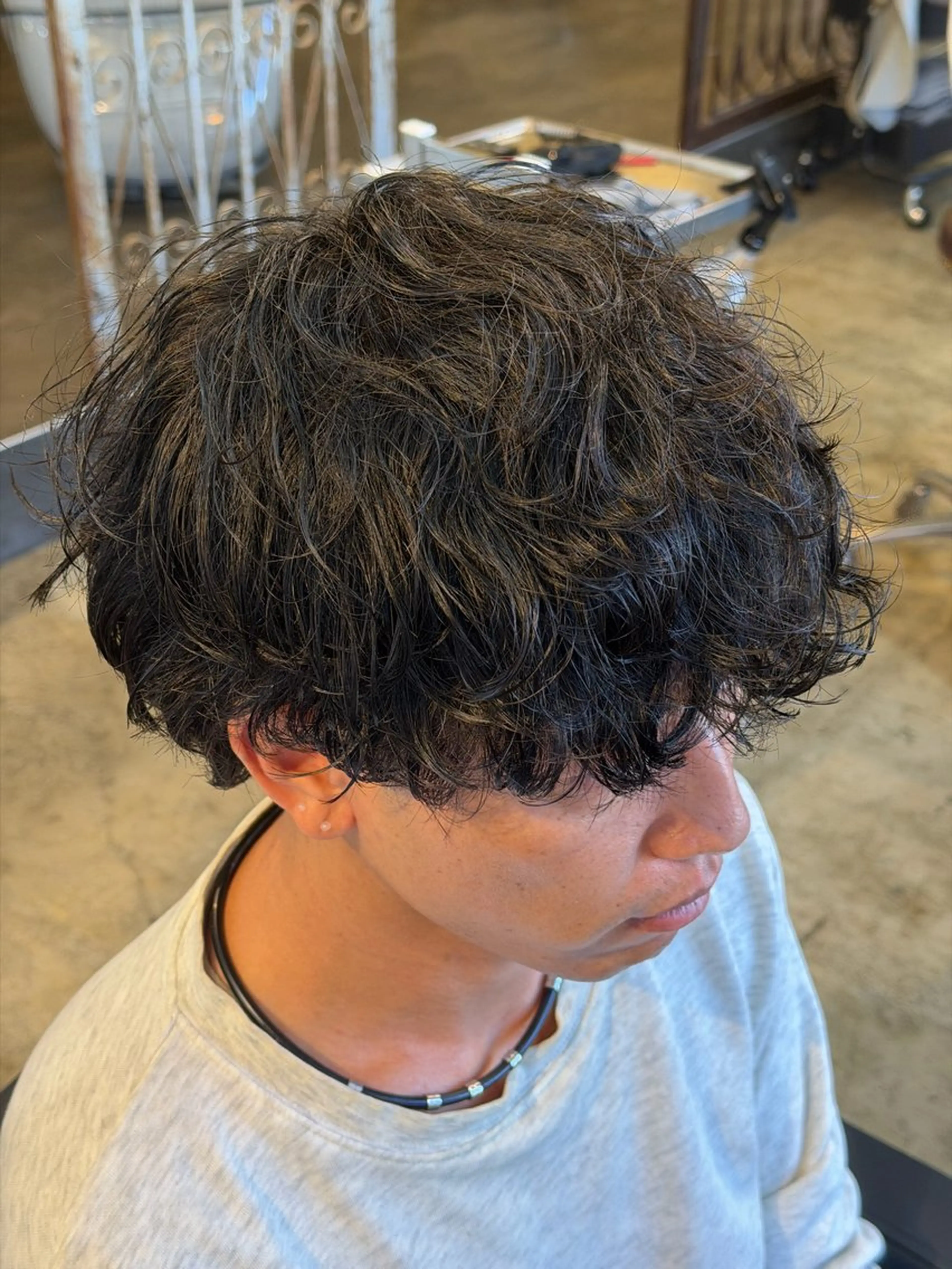 ミディアム ミディアムパーマ カット パーマ メンズカットパーマ /岐阜/yudaiのヘアスタイル