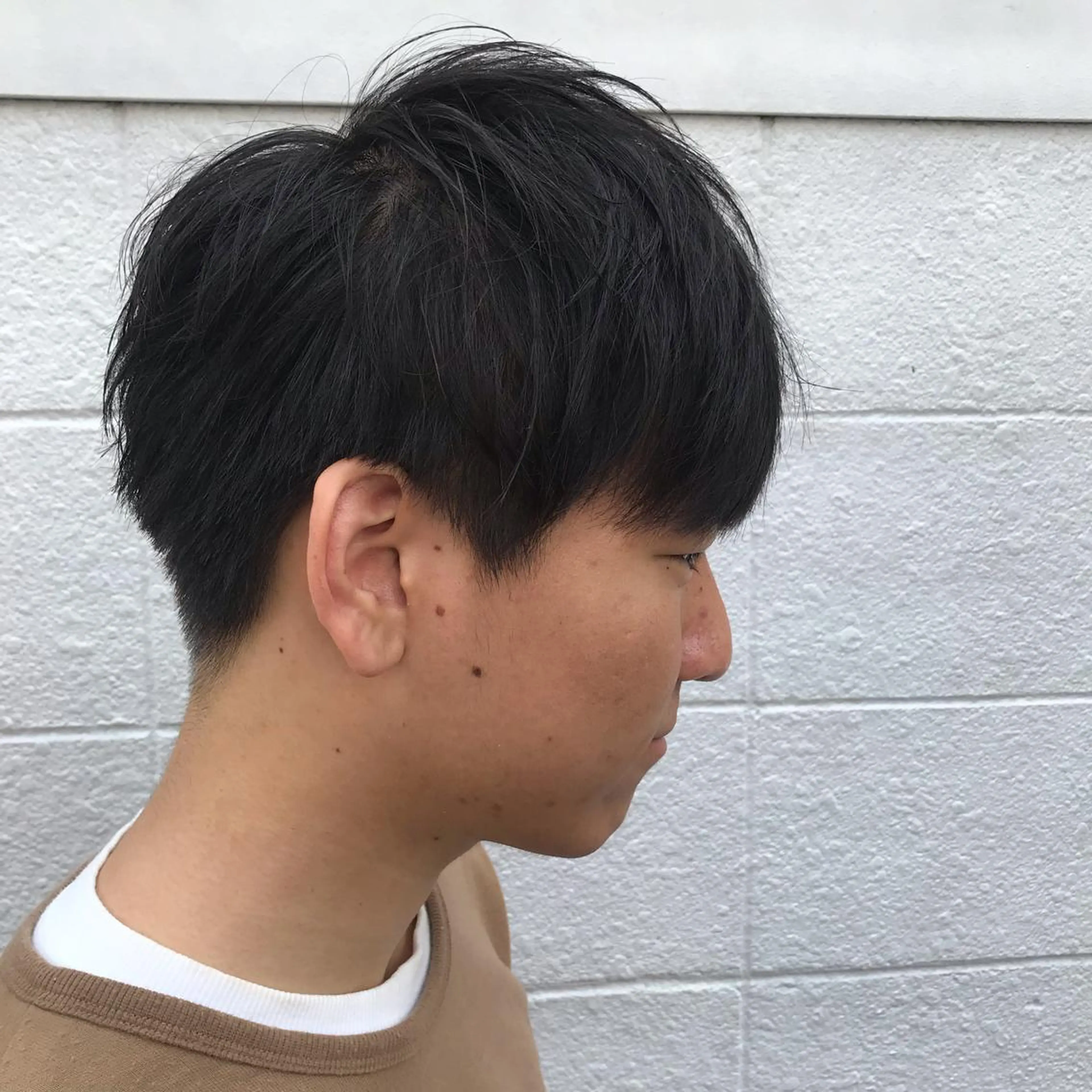 ショート カラー パーマ メンズ ニュアンスパーマ／ レイヤー／茶屋町のヘアスタイル