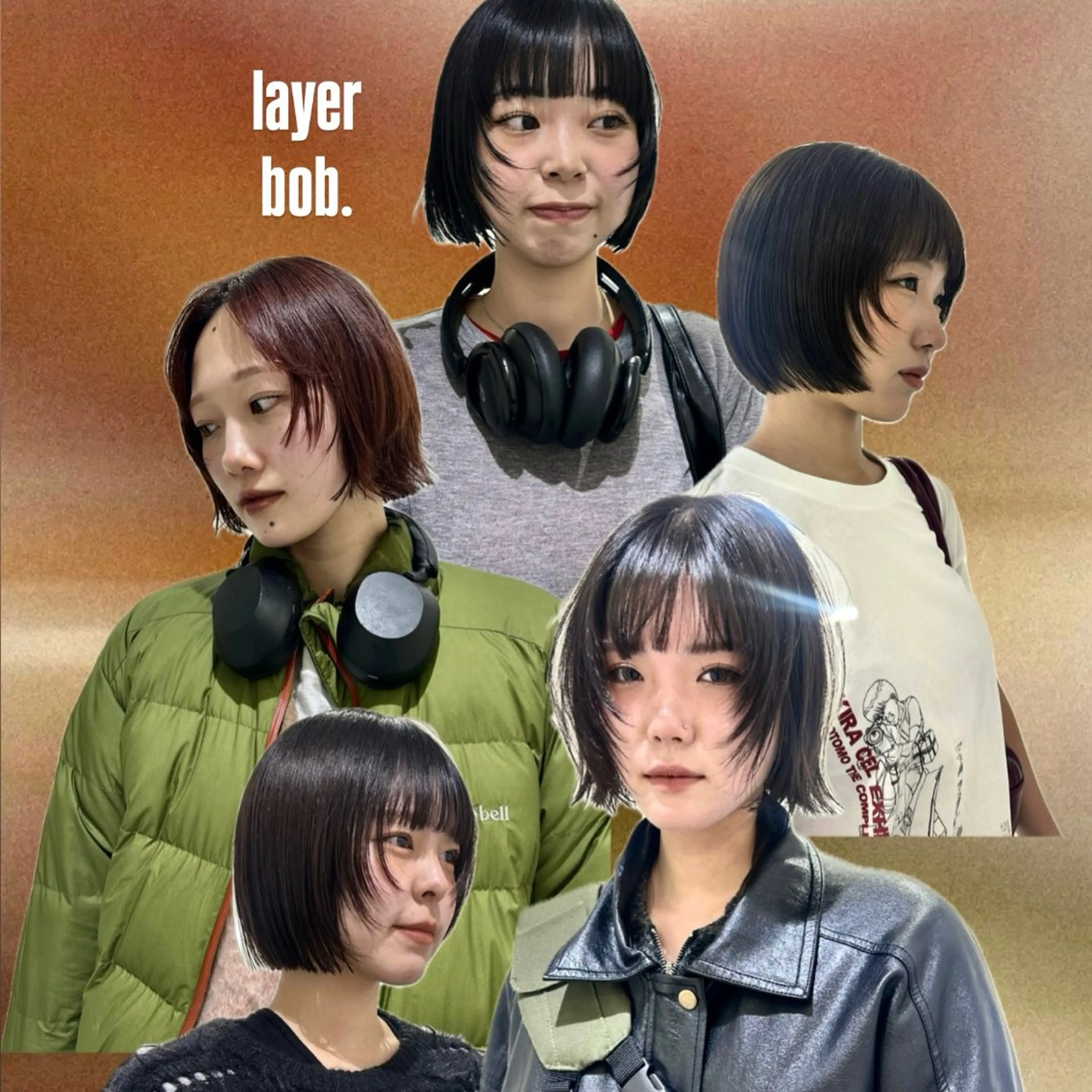 ショート ボブレイヤー ボブ レイヤーカット カット 👔ボブ﹨似合 わせパーマ🩳ももかのヘアスタイル