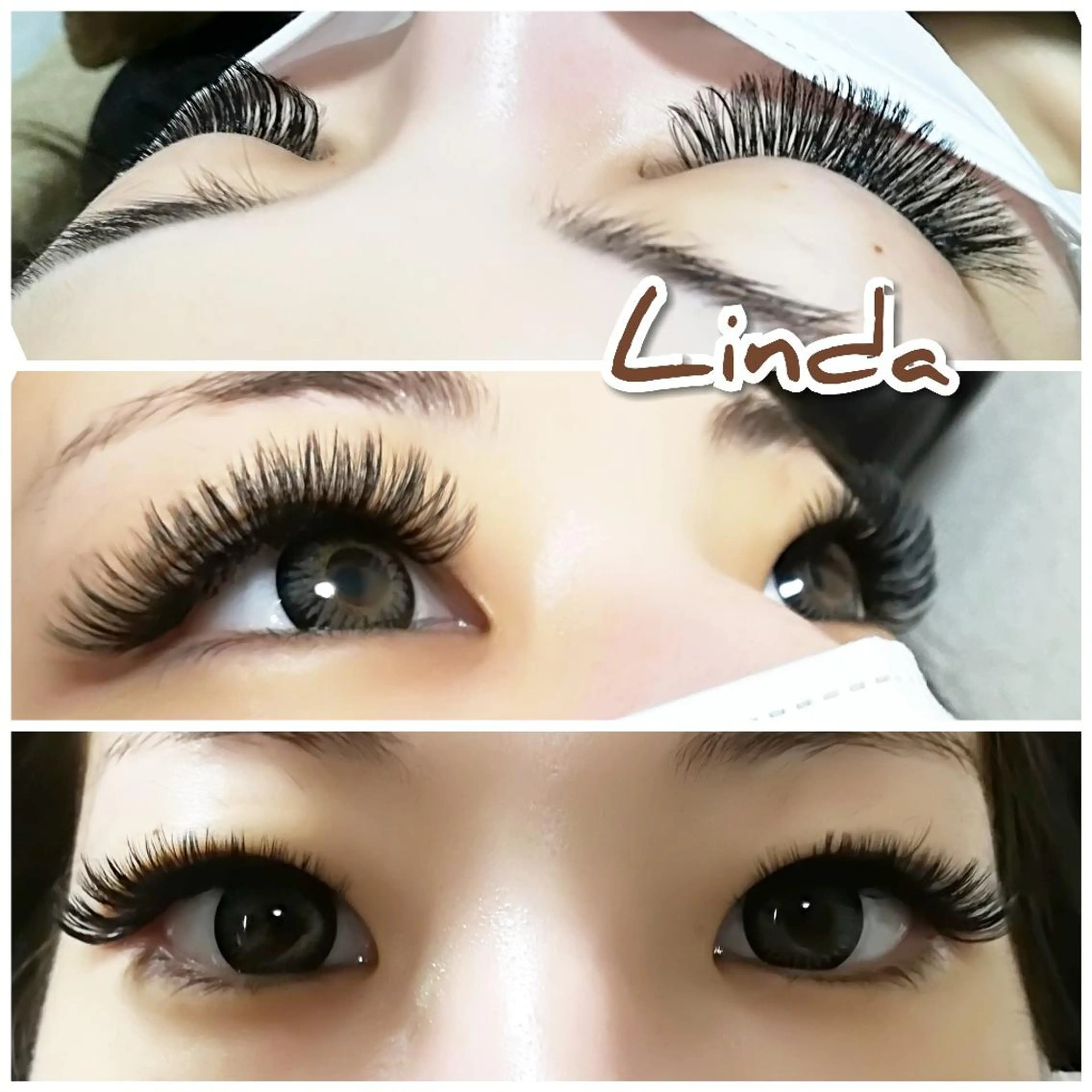 マツエク・マツパ 付け放題 ボリュームラッシュ linda lashesのマツエク・マツパデザイン