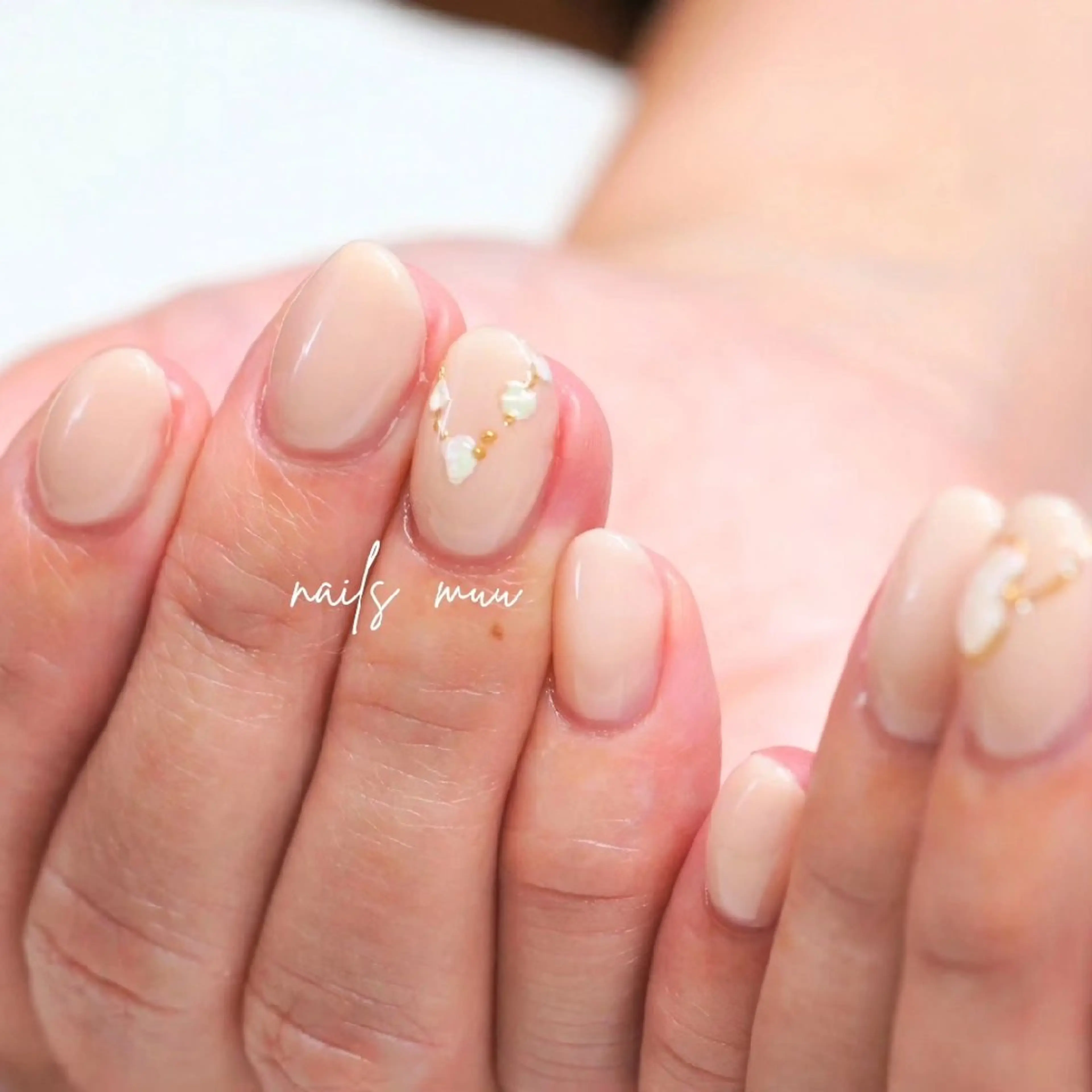 ネイル アートネイル 韓国ネイル オフィスネイル ハンドネイル nails muu まゆのネイルデザイン