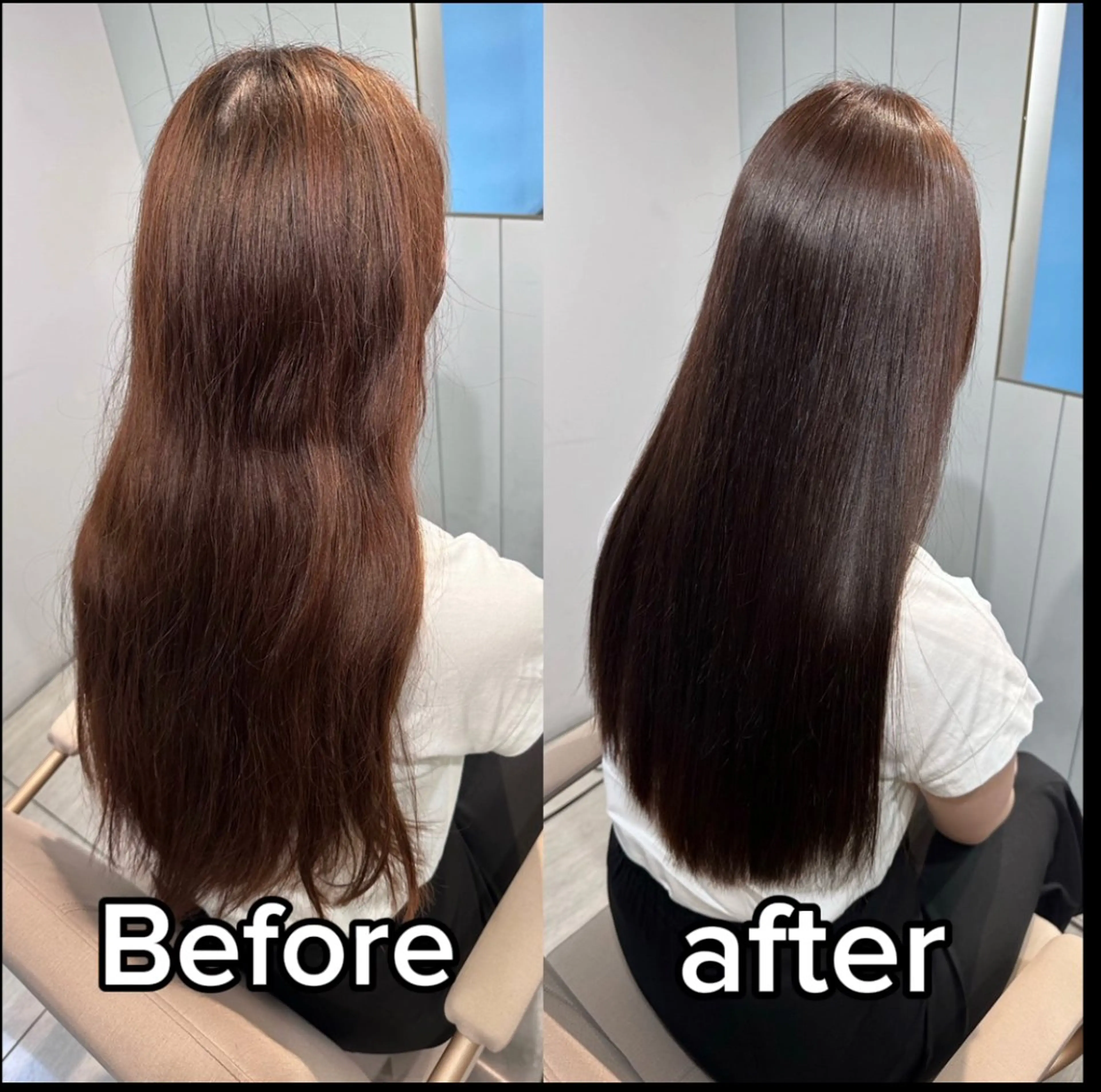 【🫧新規限定🫧】酸性縮毛矯正+髪質改善カラー+カット+トリートメントの写真