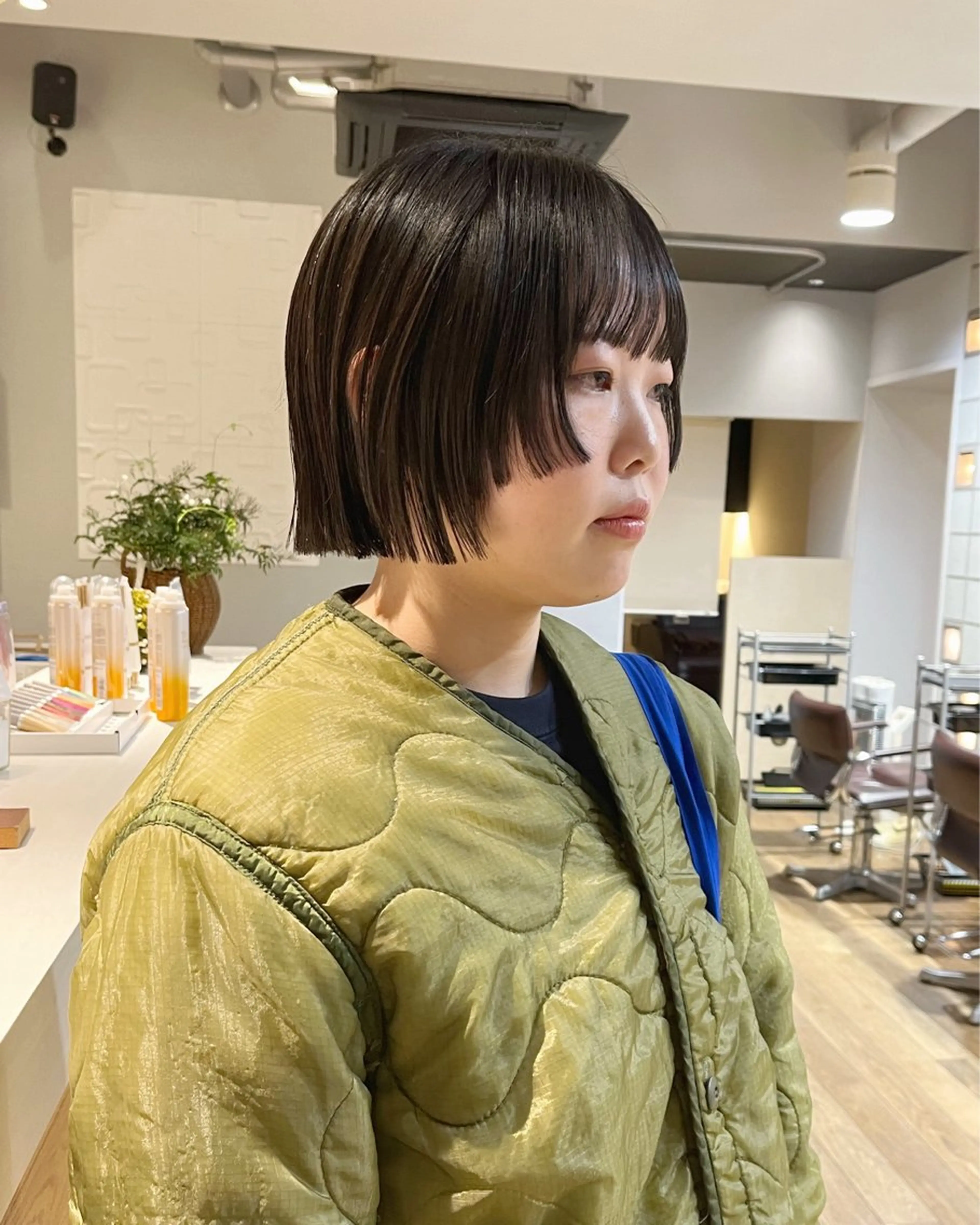 ミディアム ボブ かわい りほのヘアスタイル