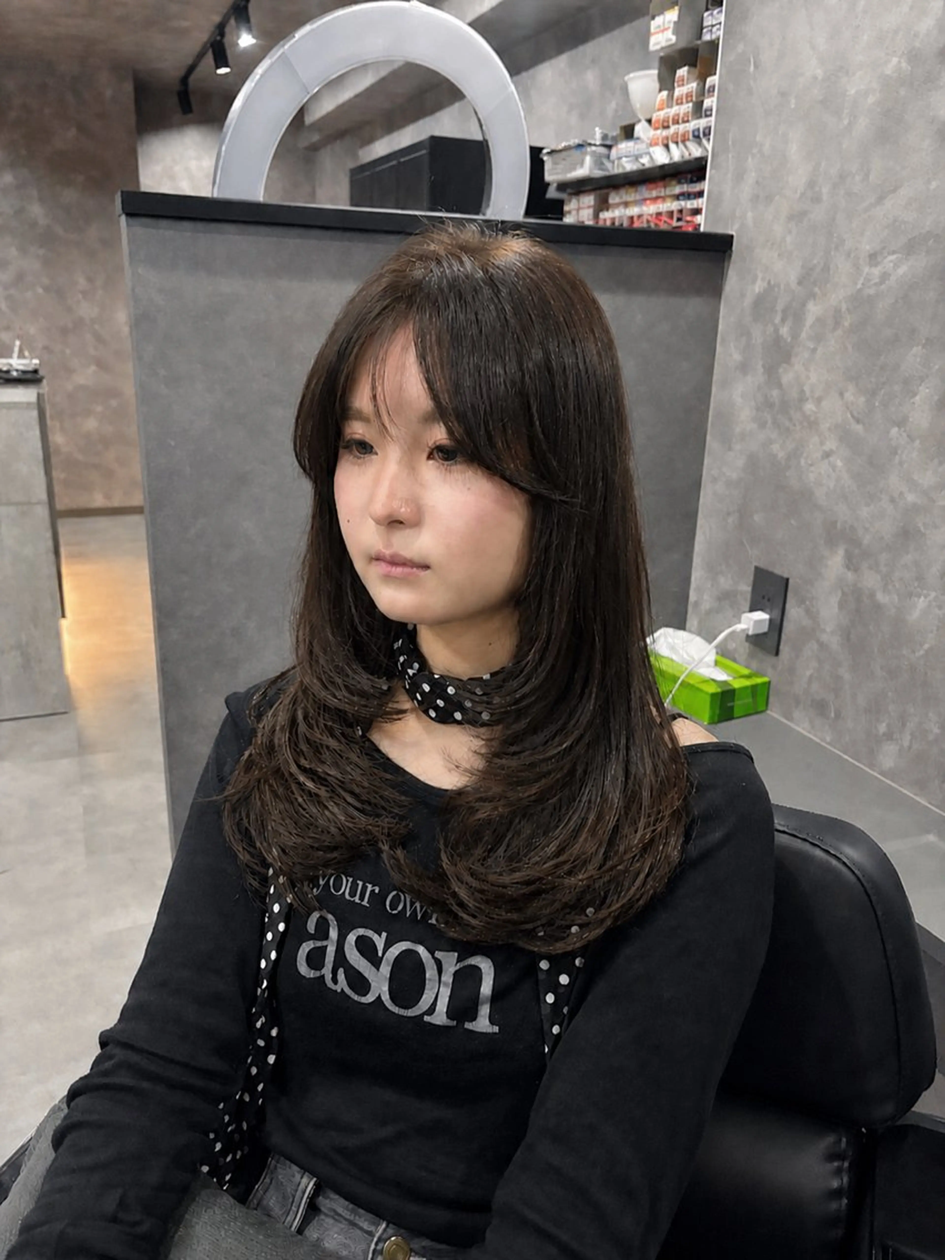 セミロング 韓国・網紅style 🦋HONOKA🦋のヘアスタイル