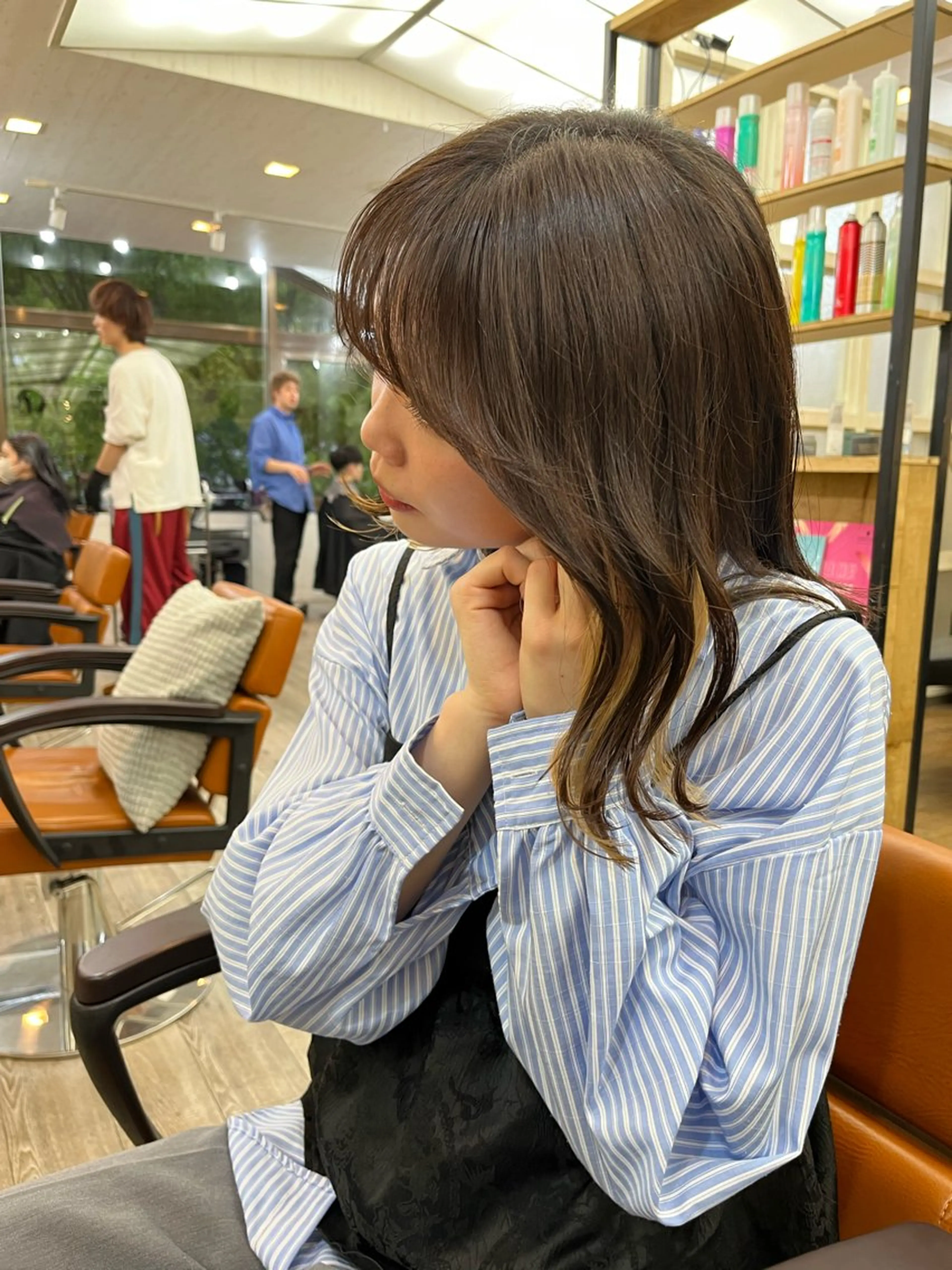 ミディアム RIKU⚡️毛流れ ヘア×眉ワックスのヘアスタイル