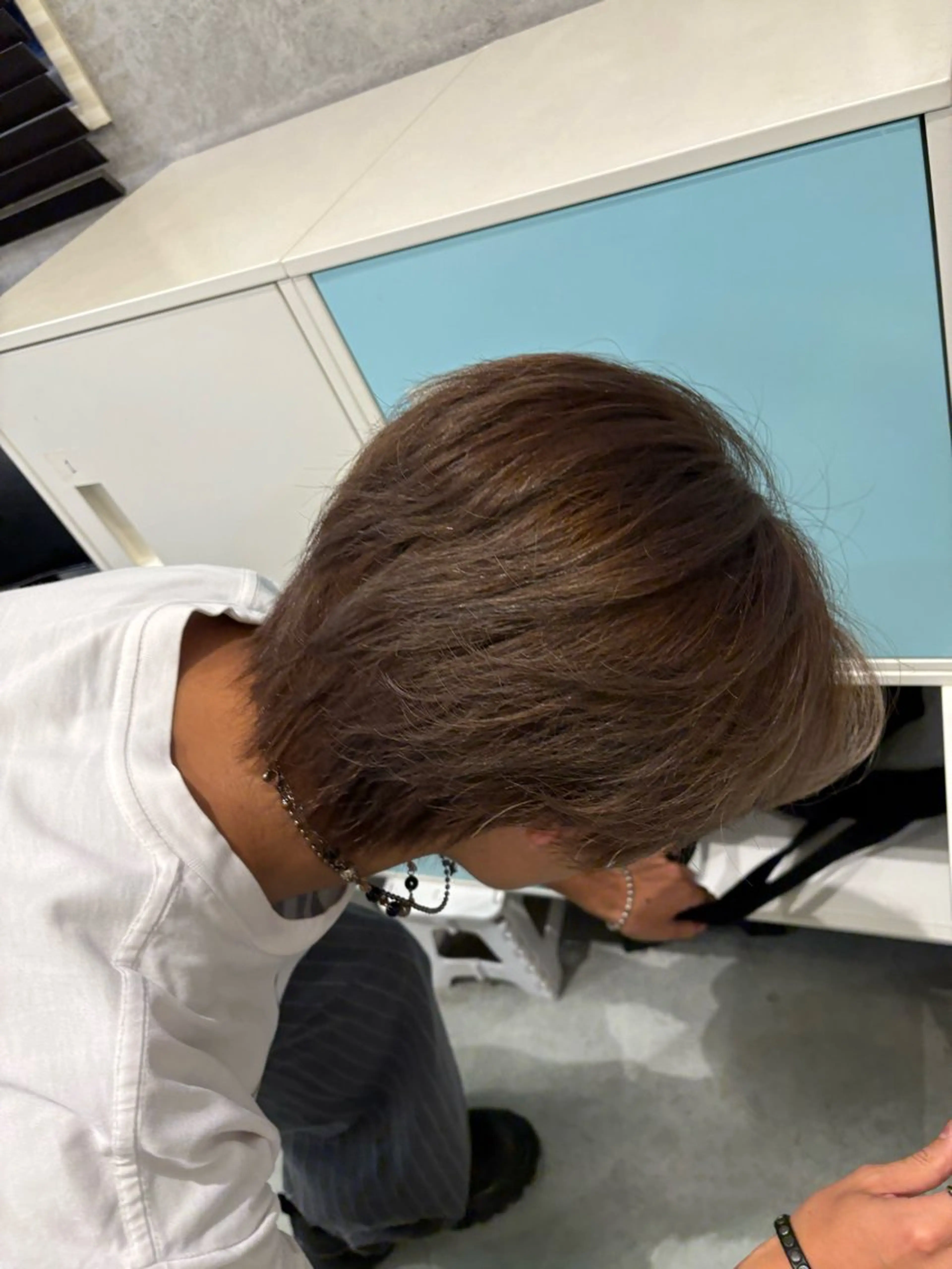 メンズ センターパート ケアブリーチ🌟 ♢WATARU♢のヘアスタイル