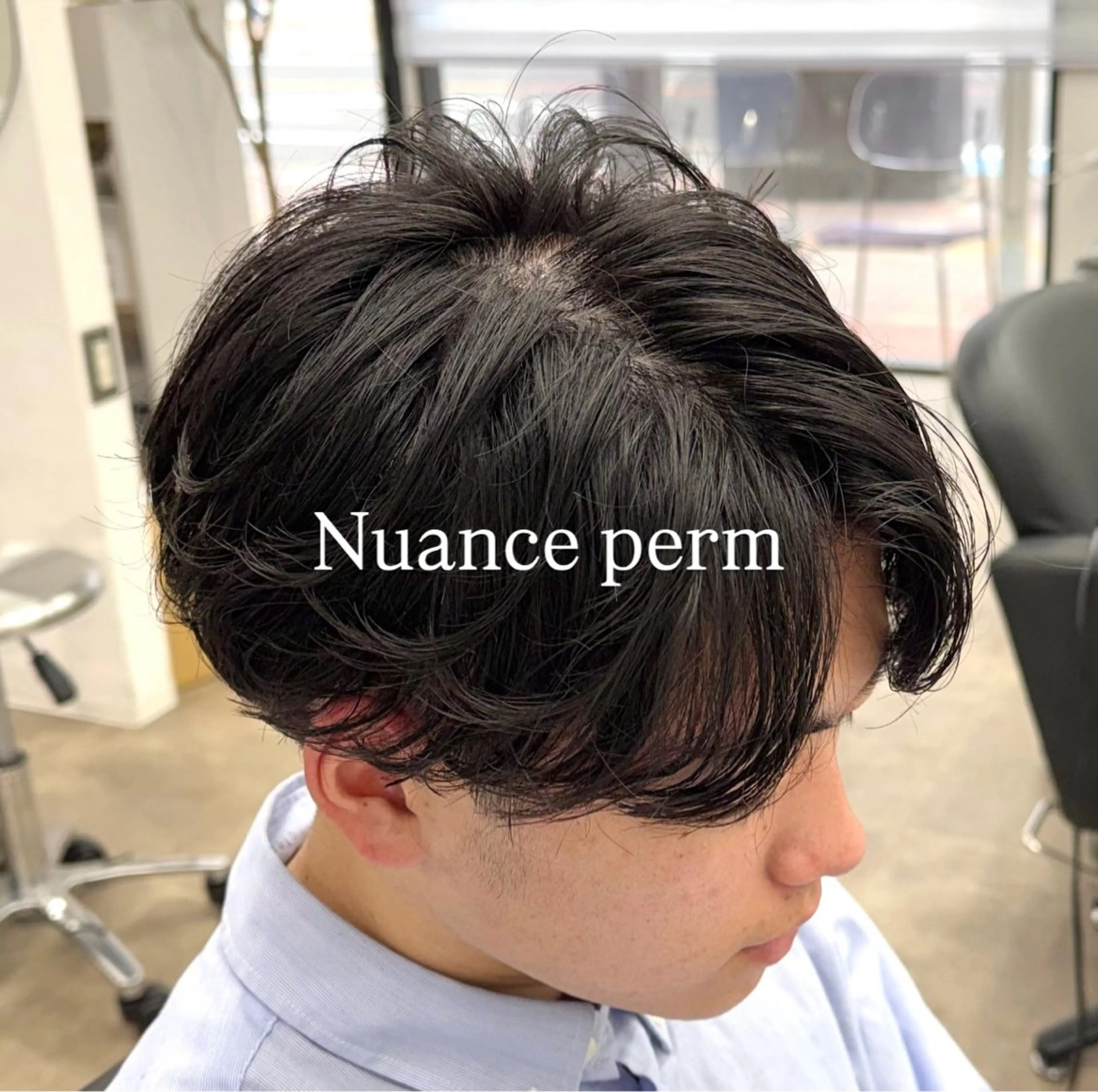 ミディアム カット パーマ トリートメント メンズ特化美容師 🐈⬛RUNAのヘアスタイル