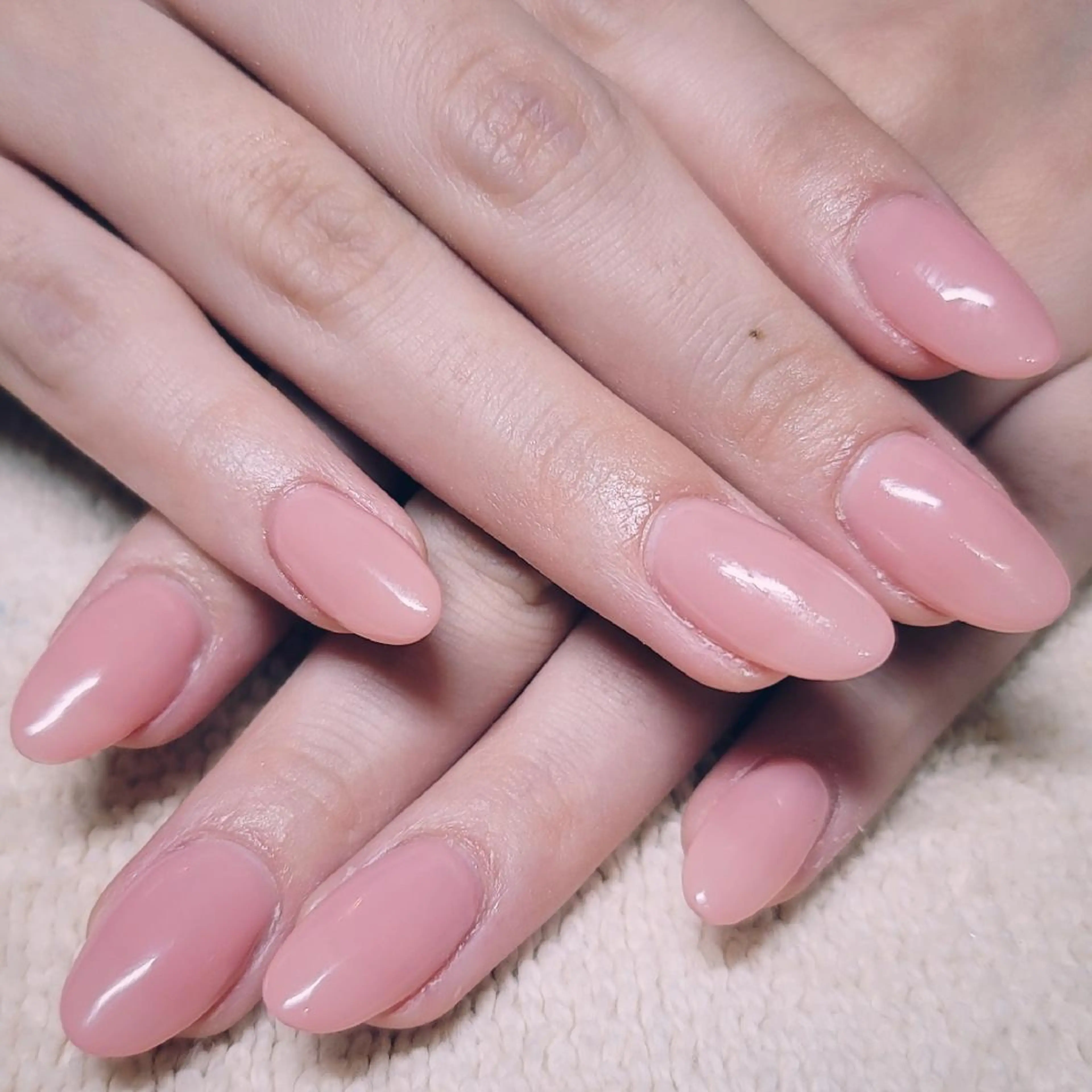 ネイル ワンカラーネイル ピンク ピンクベージュ ハンドネイル よしだ ひろきのネイルデザイン