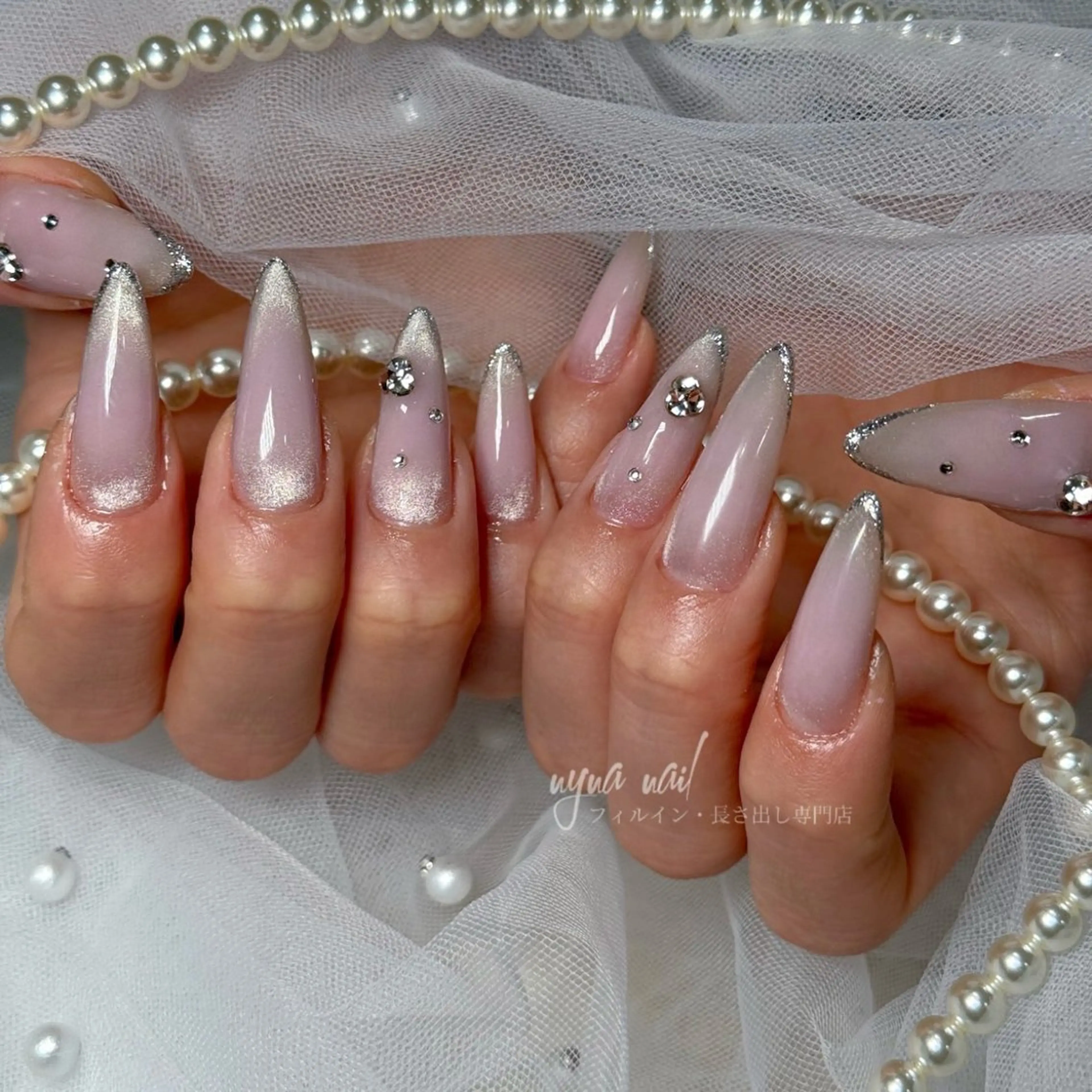 ネイル 長さ出し ネイルチップ Y U K Iのネイルデザイン