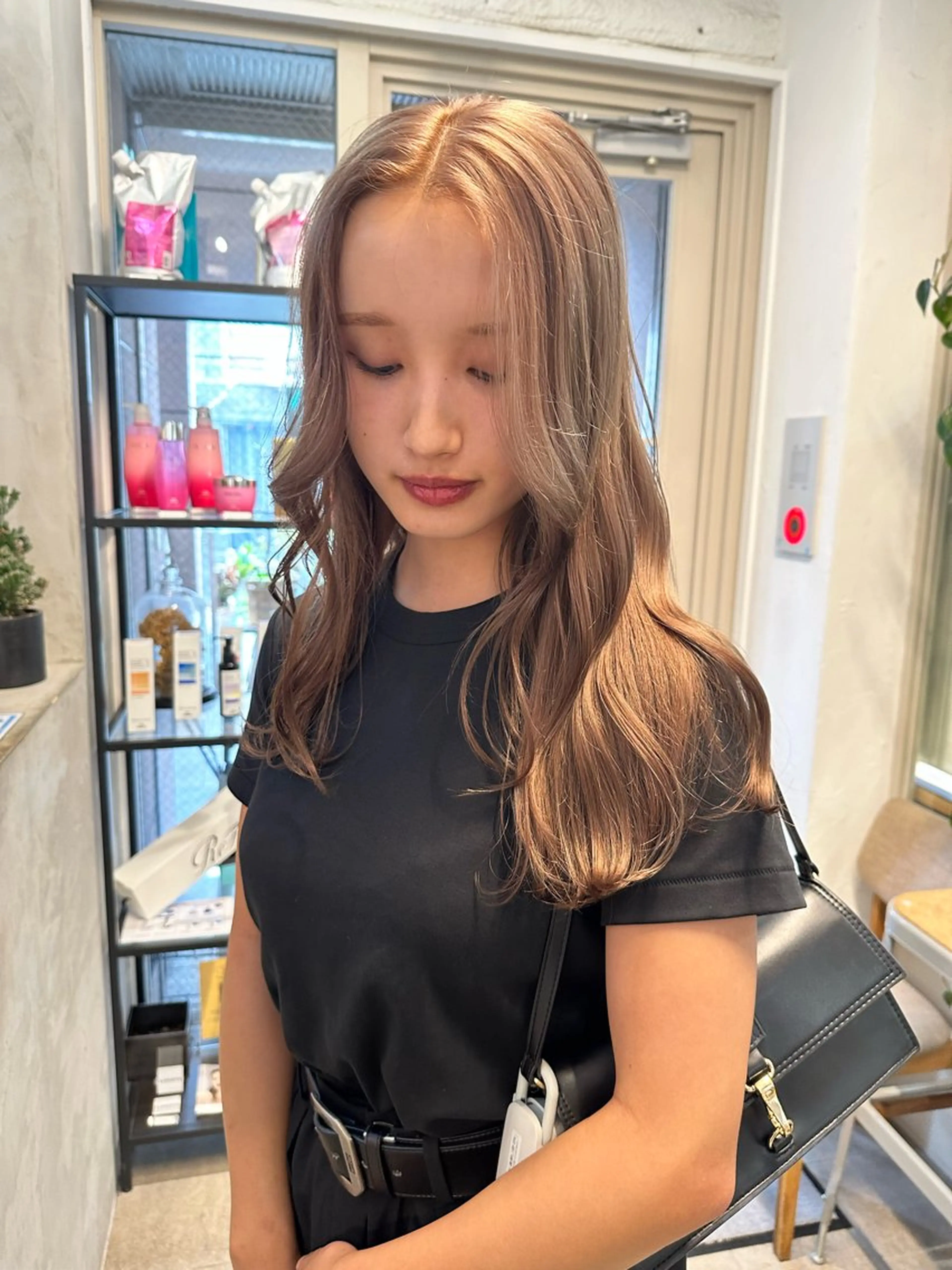 ロング カラー ブリーチ ヘアカラー トリートメント 縮毛矯正/透け感 カラー🎀♡mariのヘアスタイル