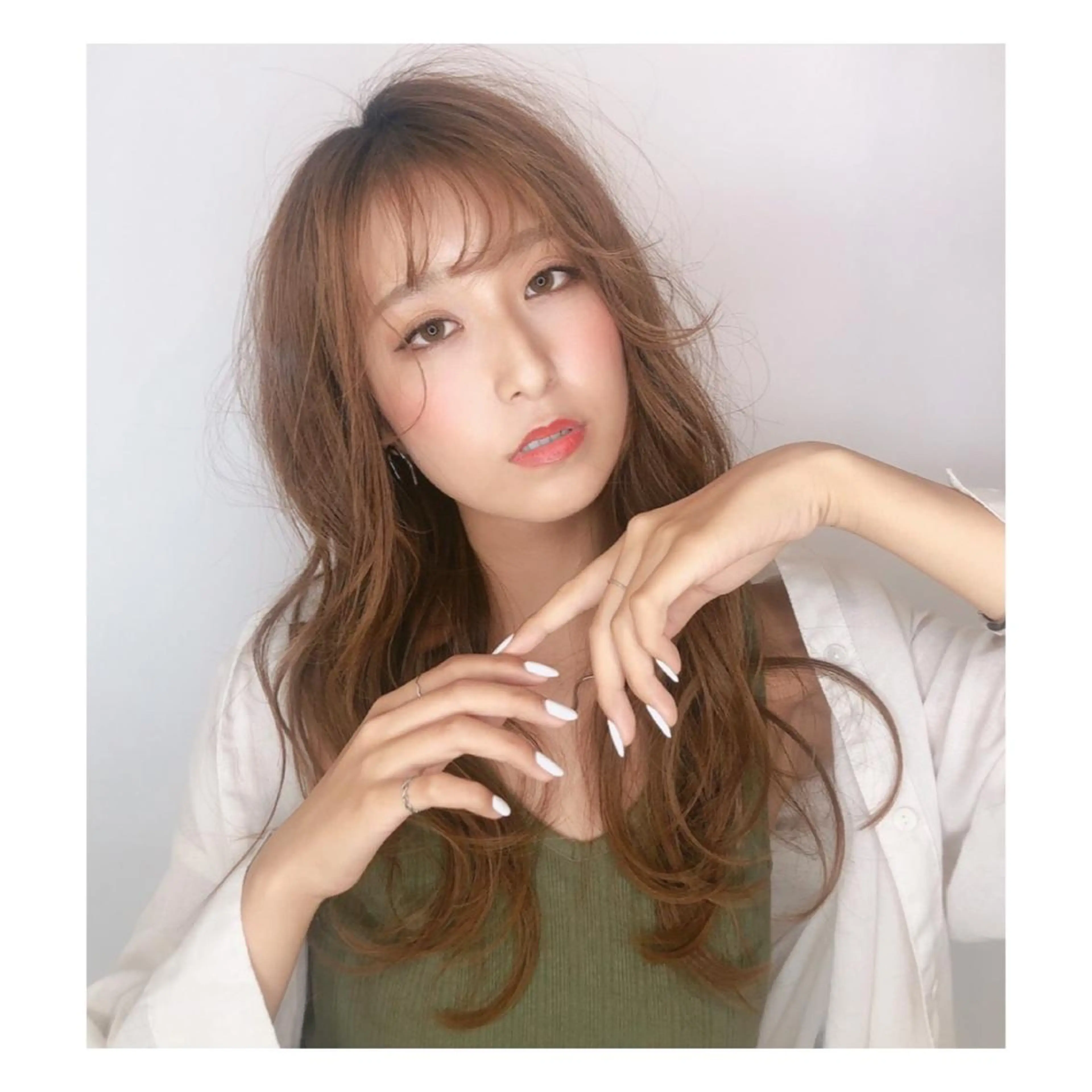 セミロング パーマ 菊池大一 溝の口パーマのヘアスタイル