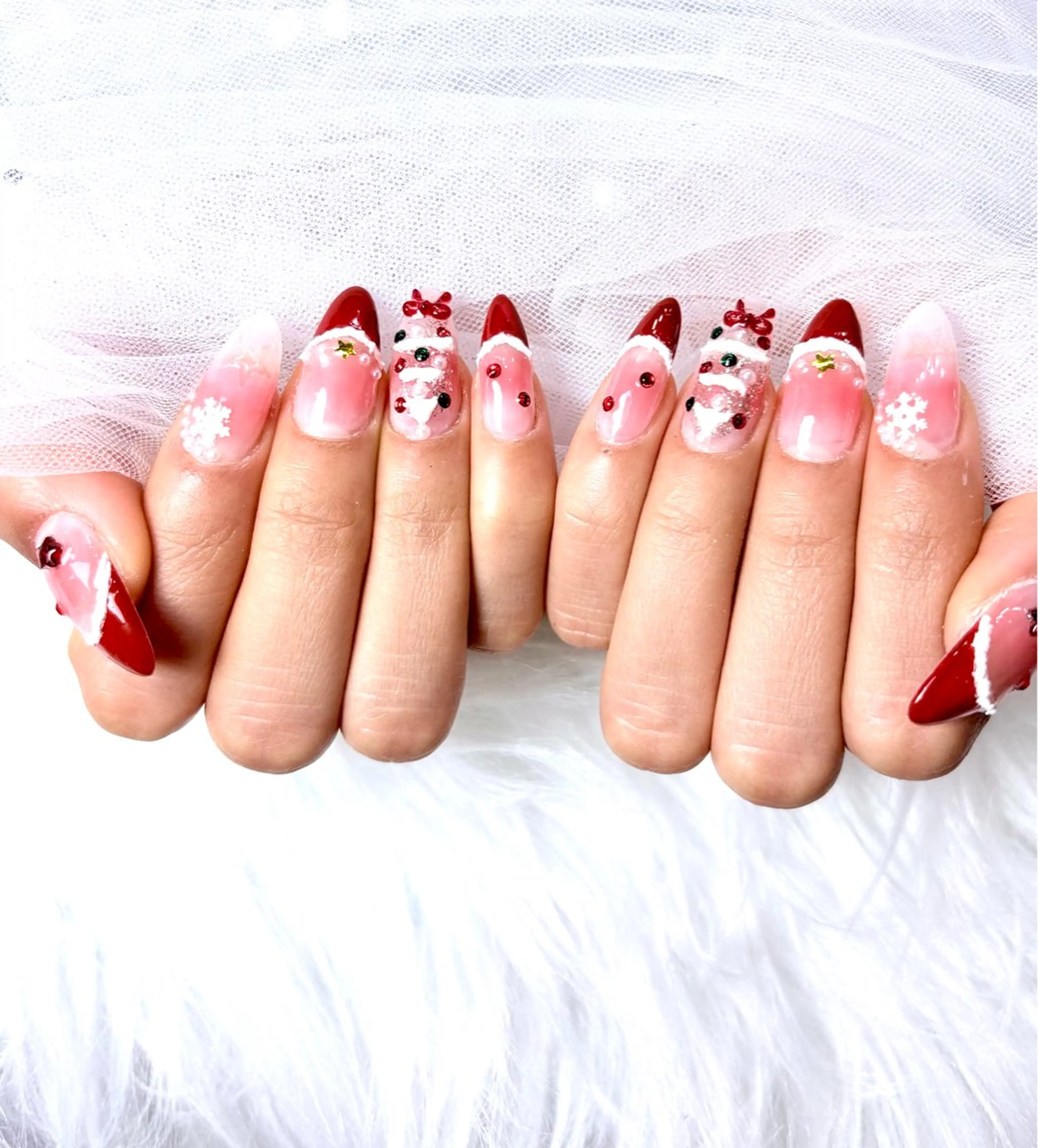 ネイル アートネイル 長さ出し ジェルネイル マグネットネイル ニュアンスネイル なな_ CloudyChanのネイルデザイン