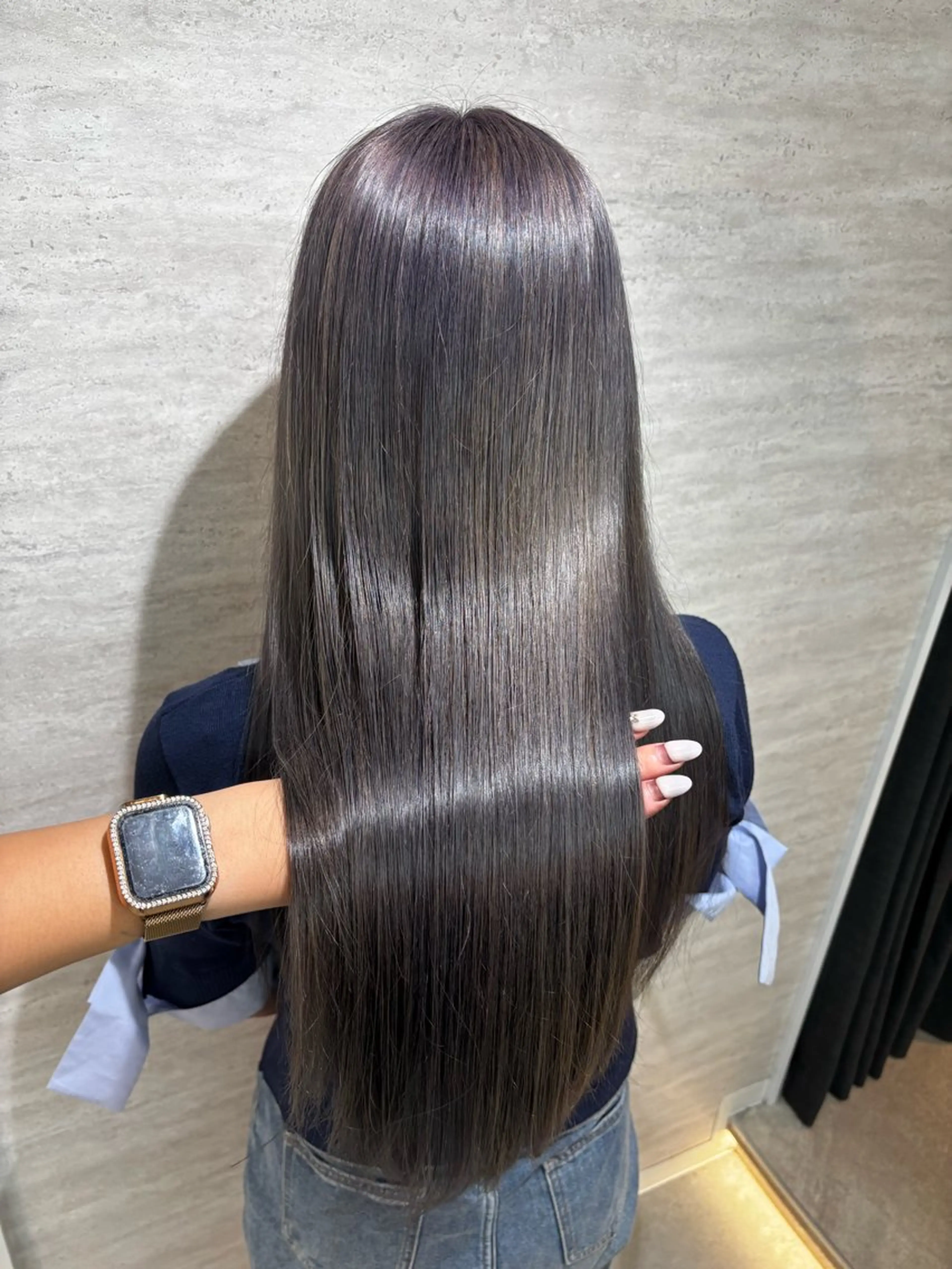 ロング カラー パーマ ヘアアレンジ メンズ 🤍韓国風レイヤー/ 艶髪🤍鳥越美羽のヘアスタイル