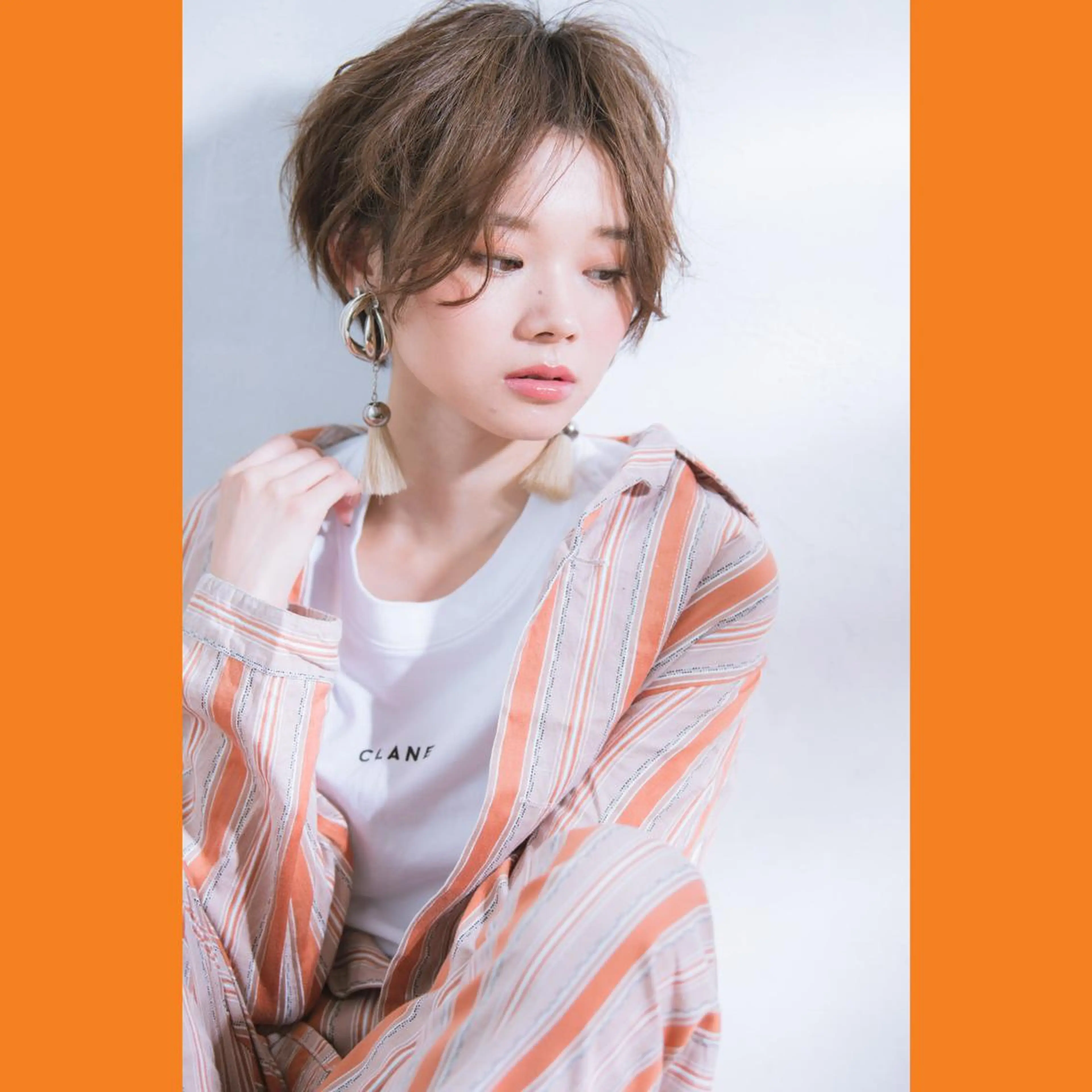 ショート カラー パーマ ヘアアレンジ ハンサムショート ショートヘア 【白髪ぼかし 専門GBG】自由が丘のヘアスタイル