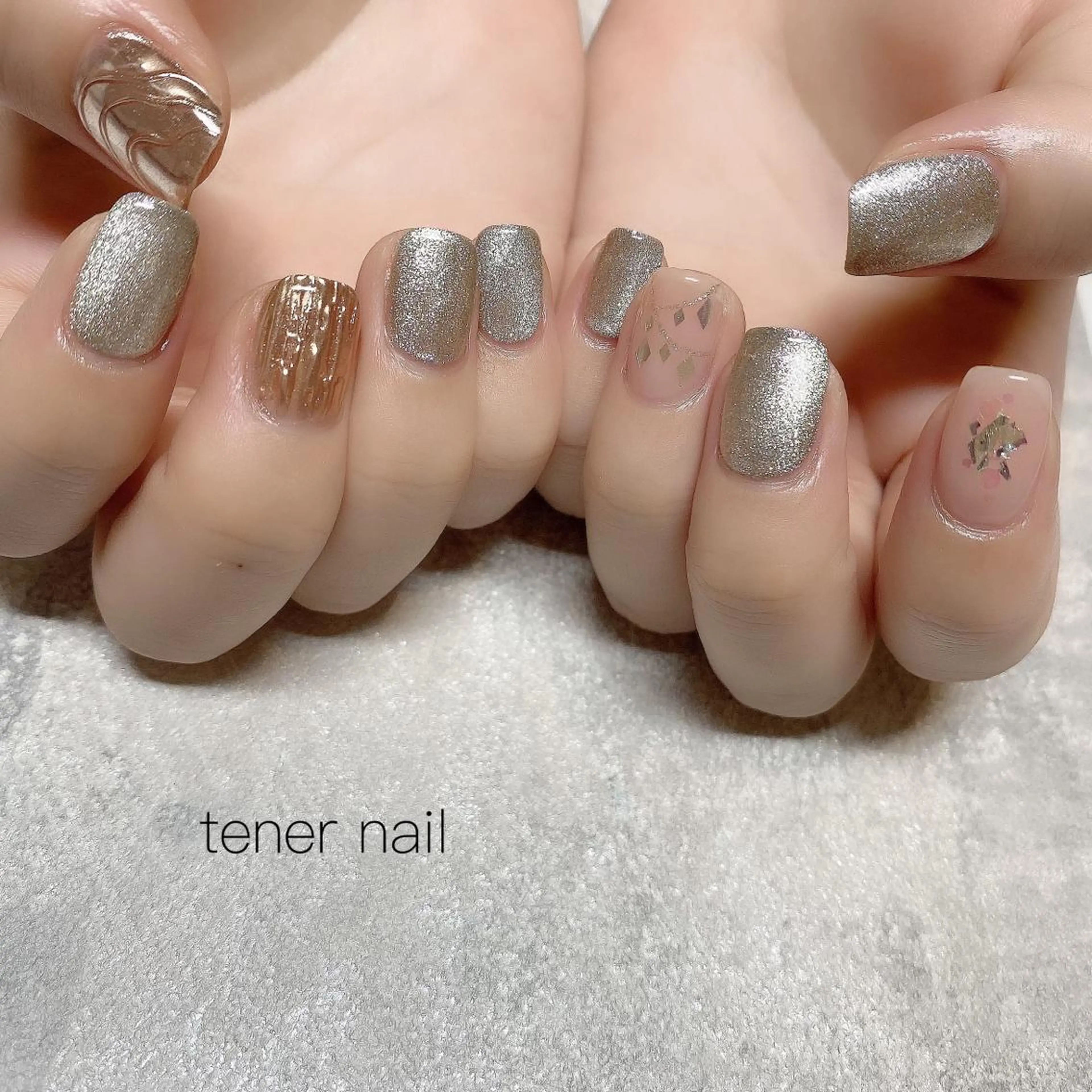ネイル アートネイル マグネットネイル ミラーネイル テネルネイル tener nailのネイルデザイン