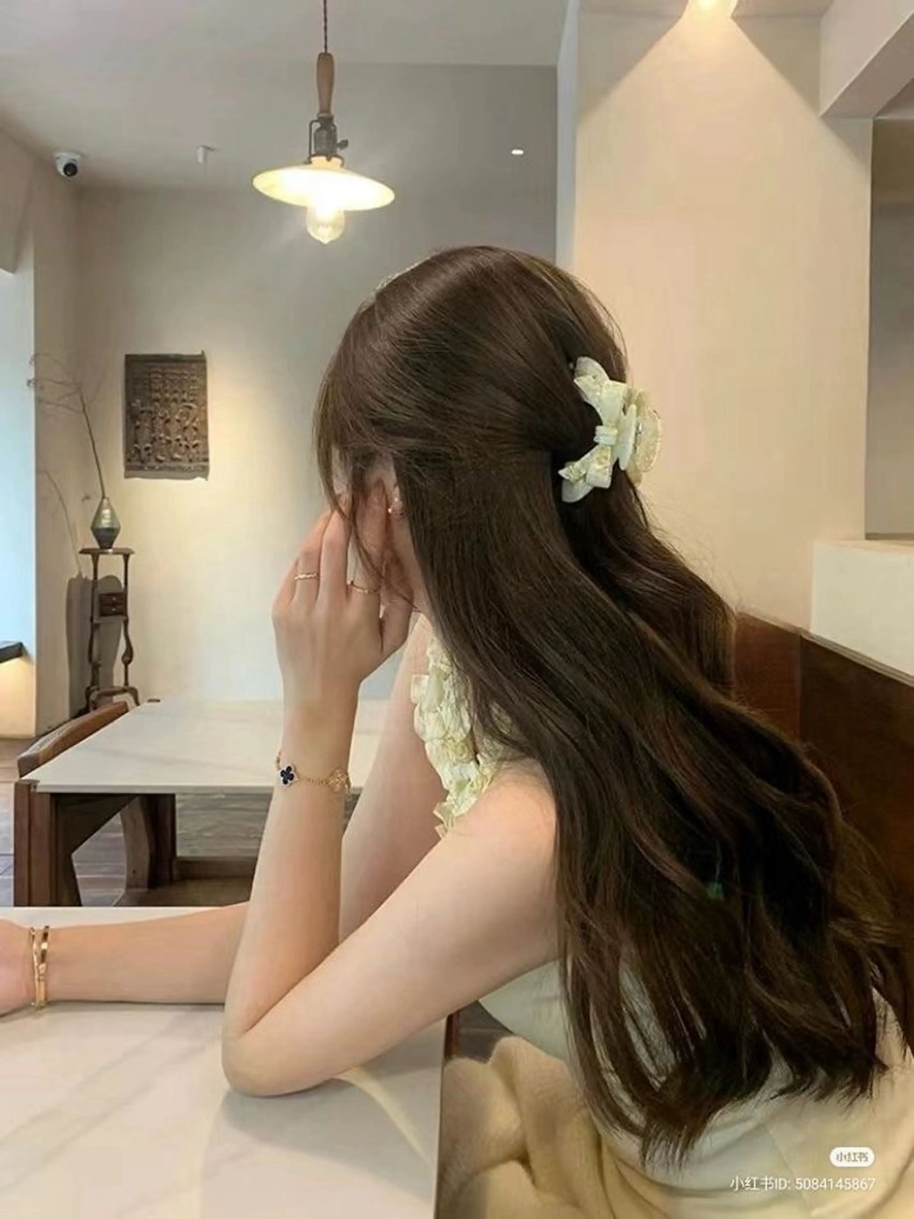 ロング カラー カット ヘアカラー トリートメント ヘッドスパ ヘアセット 𓏸レイヤー髪質改善 透けカラーカノン🫧のヘアスタイル