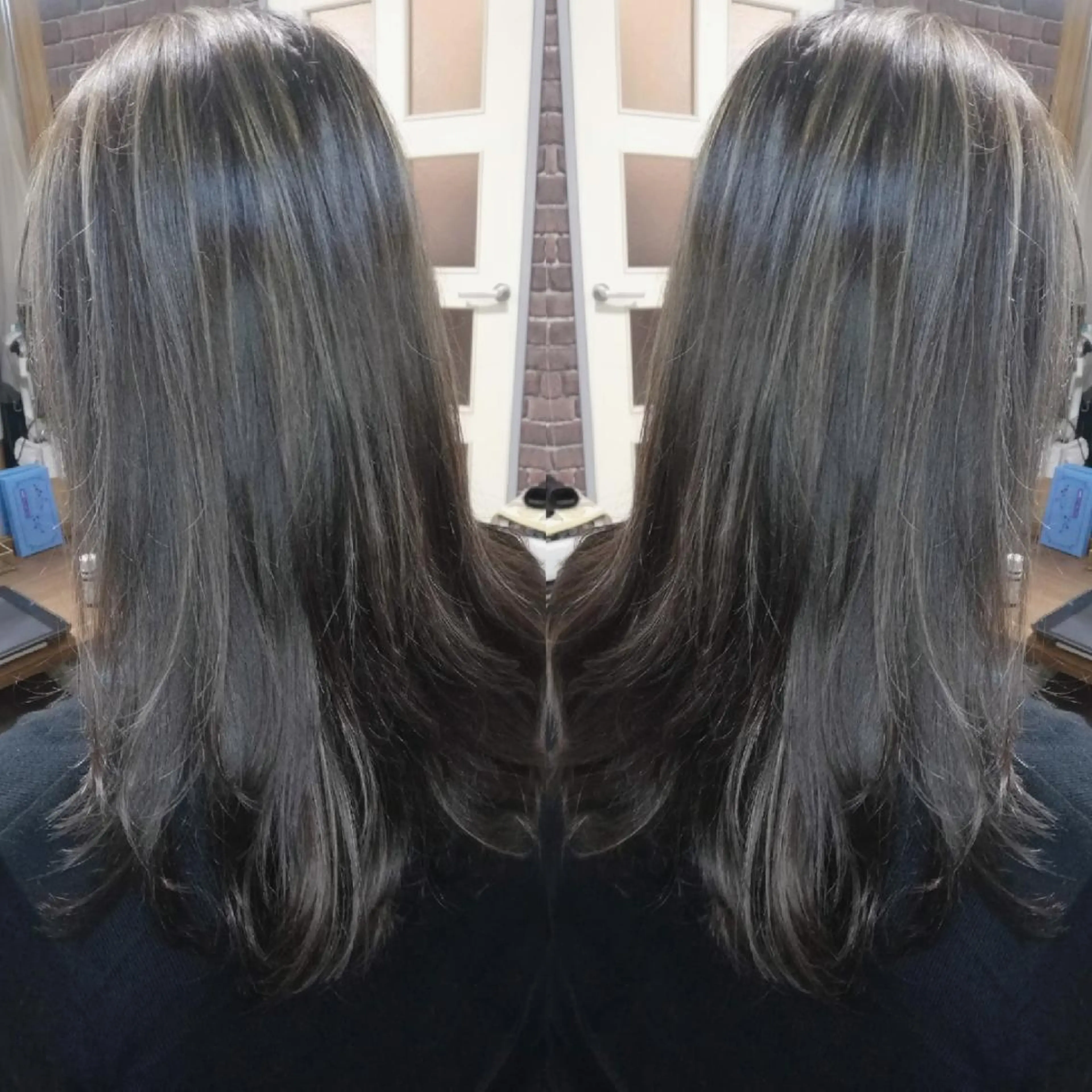 ロング ハイライト 池田 恵久美のヘアスタイル