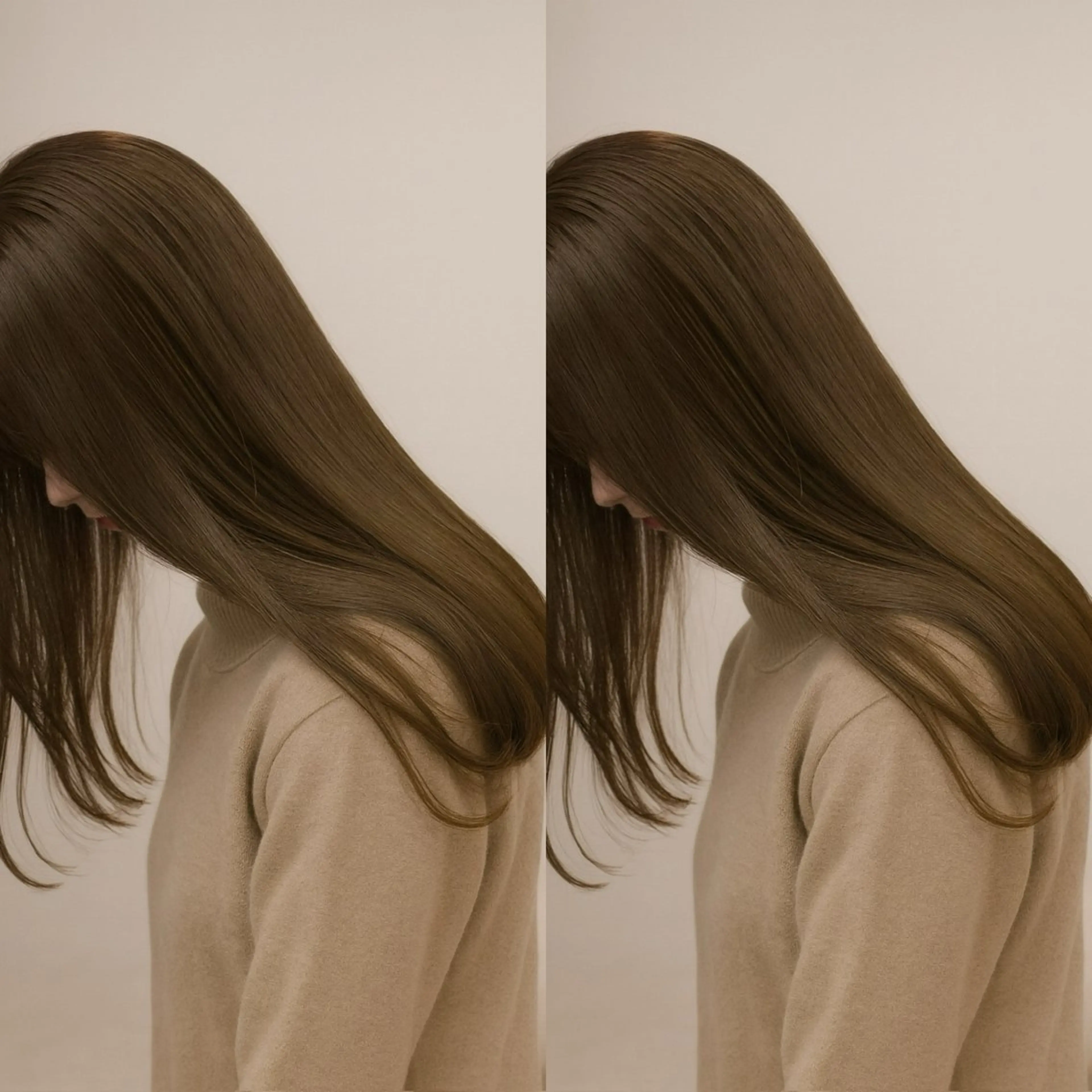 セミロング カラー 切りっぱなしボブ ベージュカラー ブリーチ ダブルカラー グレージュ カット ヘアカラー 小顔矯正/レイヤー 透明感カラー✨生真のヘアスタイル