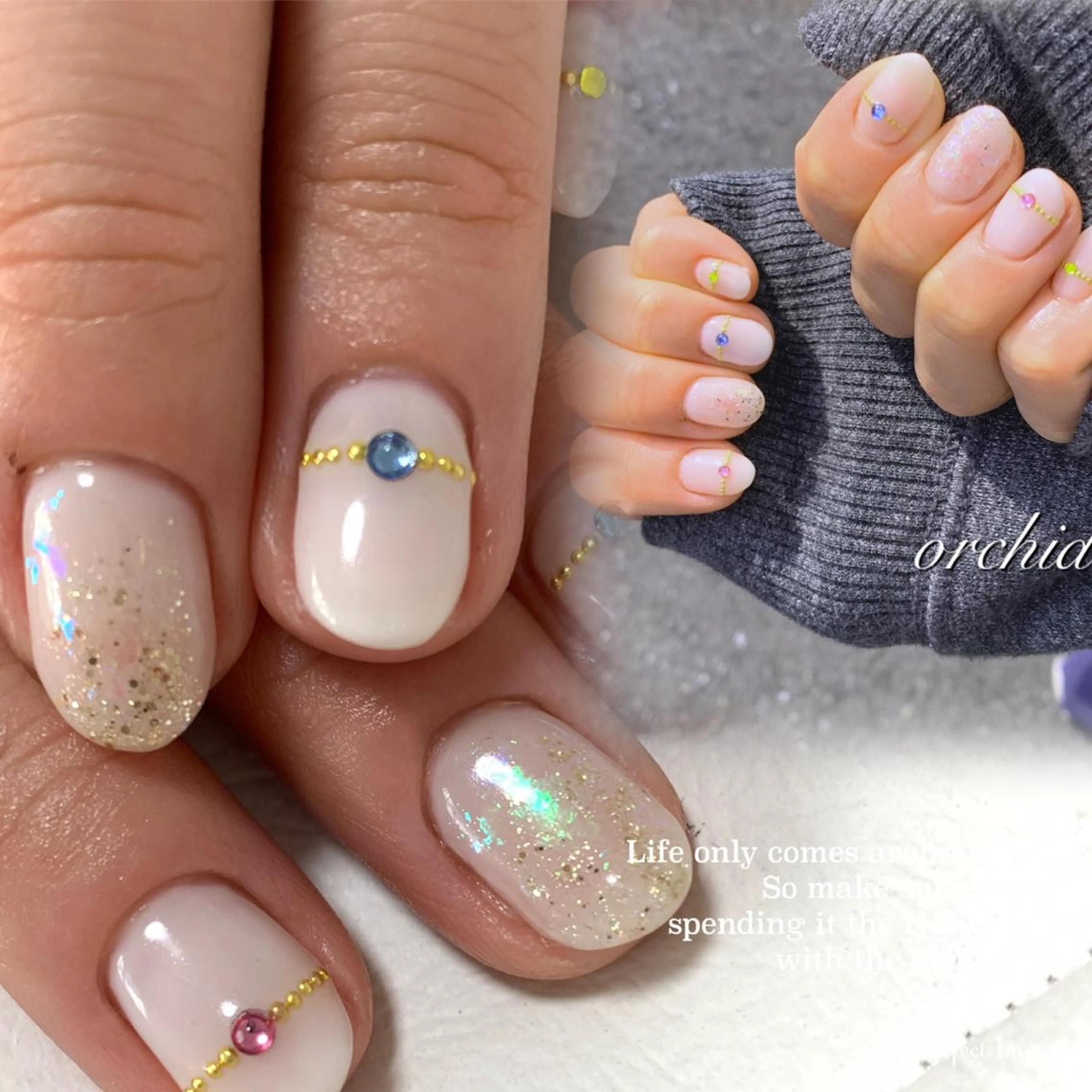 ネイル オーロラネイル orchid ♡オーキッドのネイルデザイン