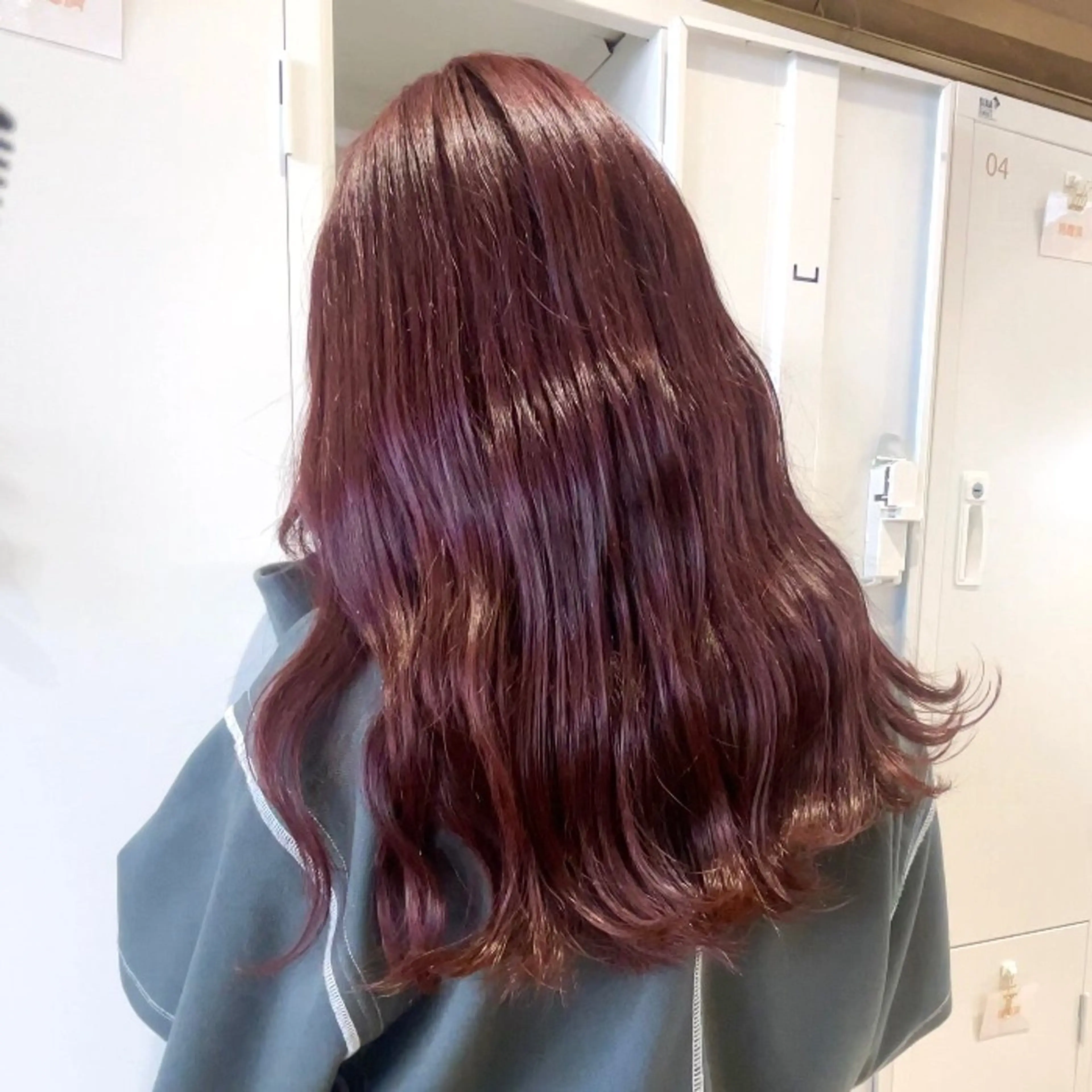 カラー ブリーチ ボルドーカラー ダブルカラー ブリーチなしカラー 大宮ブリーチ×髪質 改善カラー/Meguのヘアスタイル